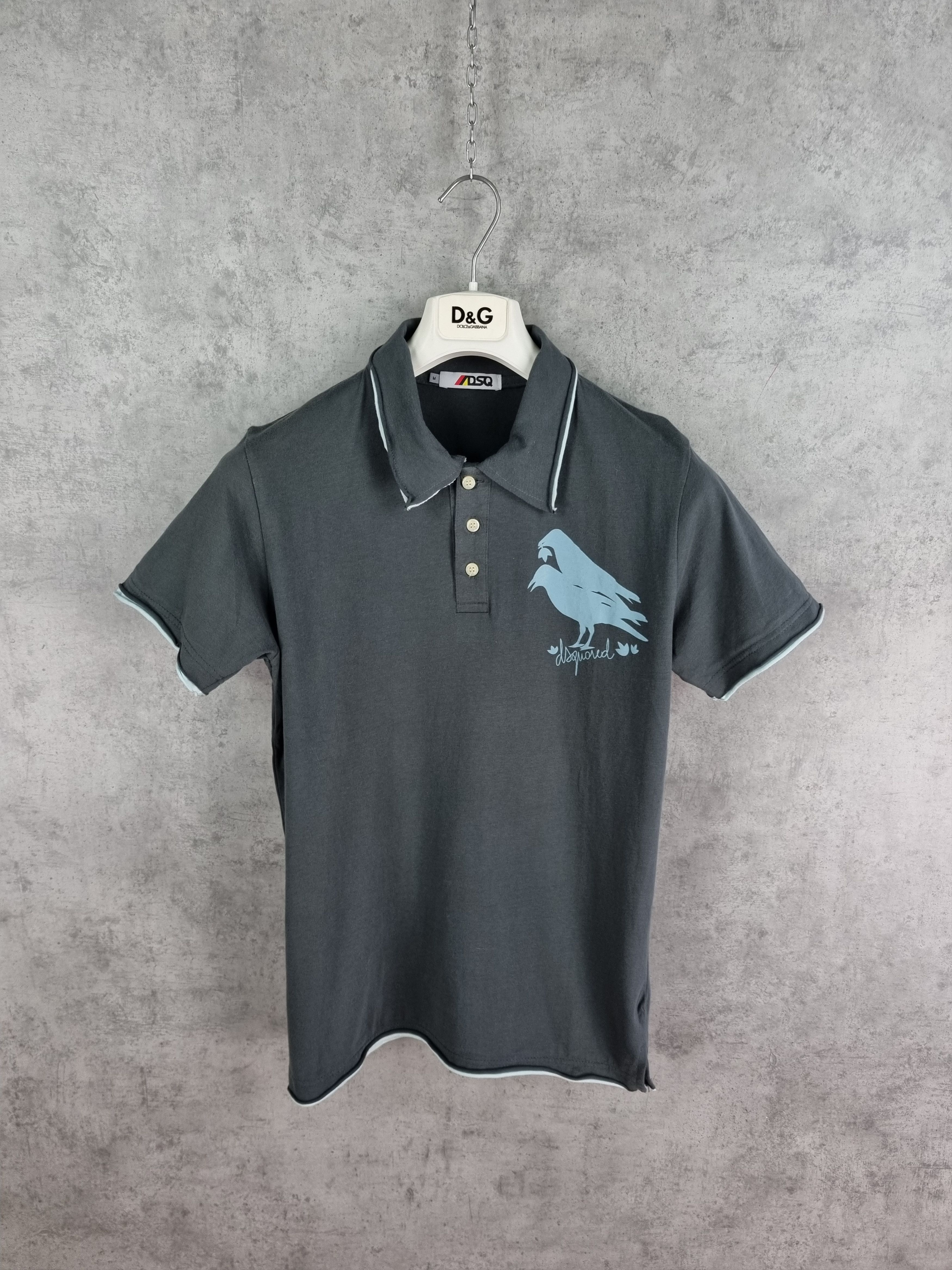 Dsquared2 Dsquared 2 Talking Birds Print Polo Tee Shirt Size US M / EU 48-50 / 2 - 1 Thumbnail