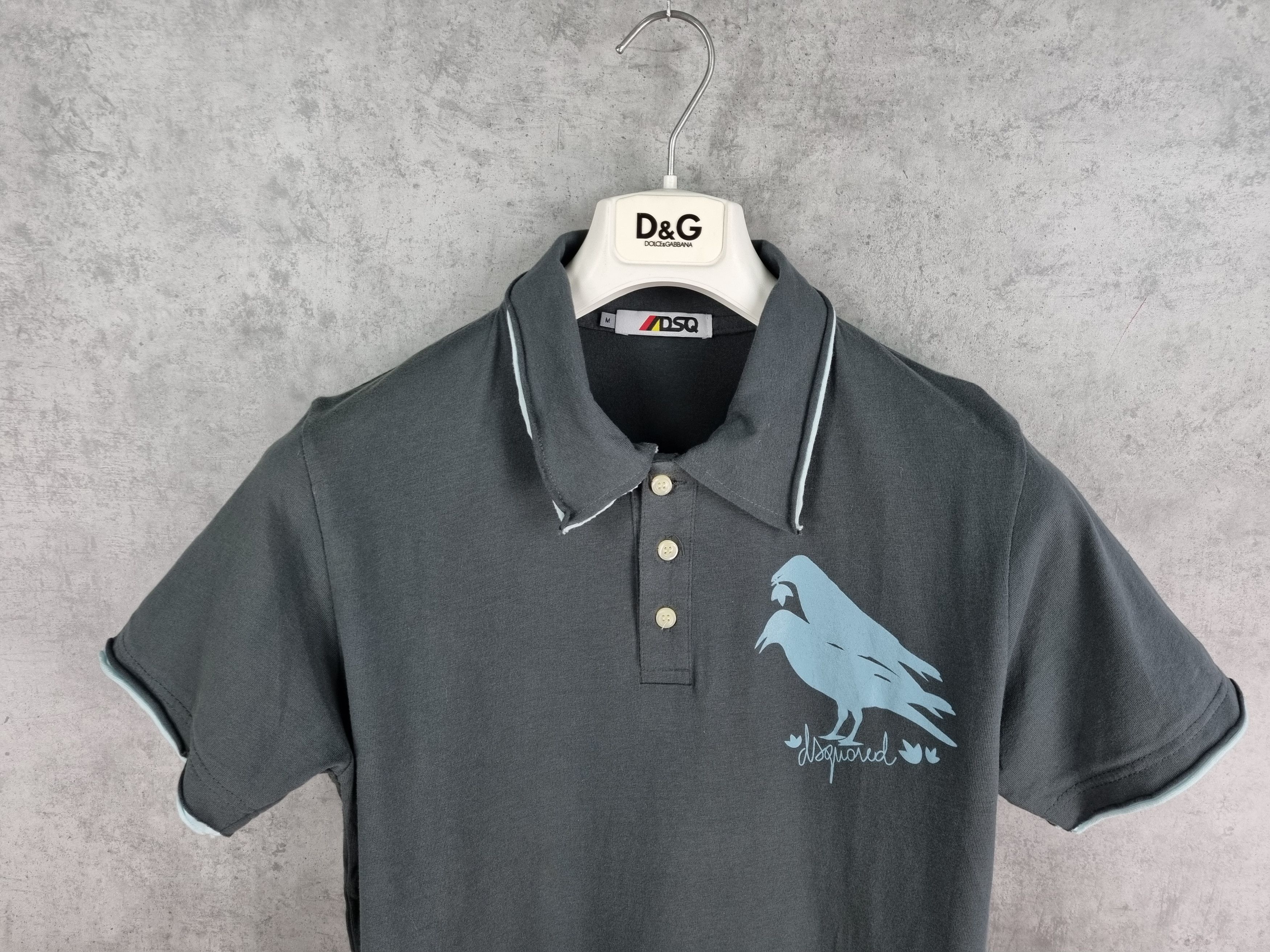 Dsquared2 Dsquared 2 Talking Birds Print Polo Tee Shirt Size US M / EU 48-50 / 2 - 2 Thumbnail