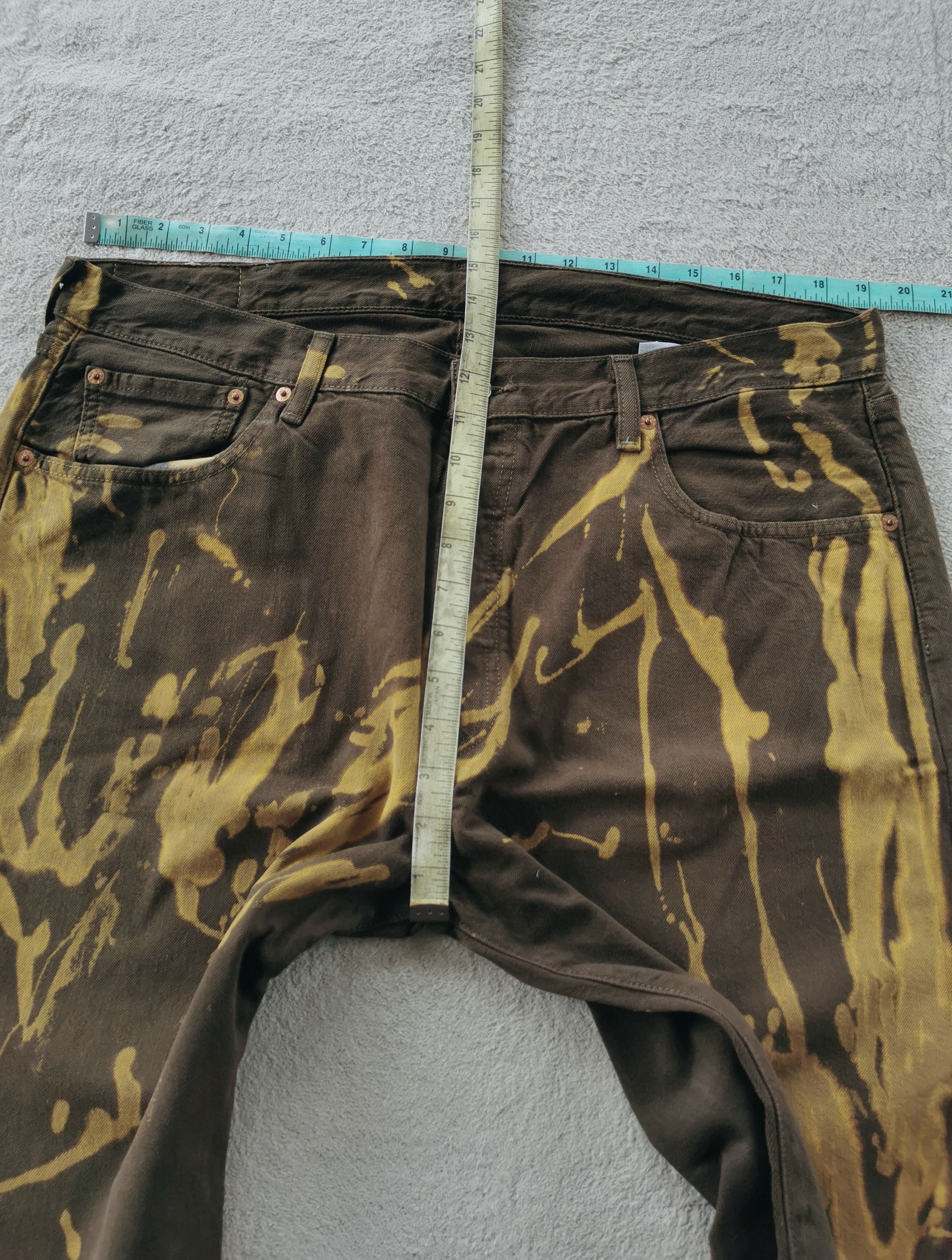 Levi's × Proleta Re Art × Vintage Levis Lot 501 Bleach Splattered Custom Jeans Size US 38 / EU 54 - 7 Thumbnail
