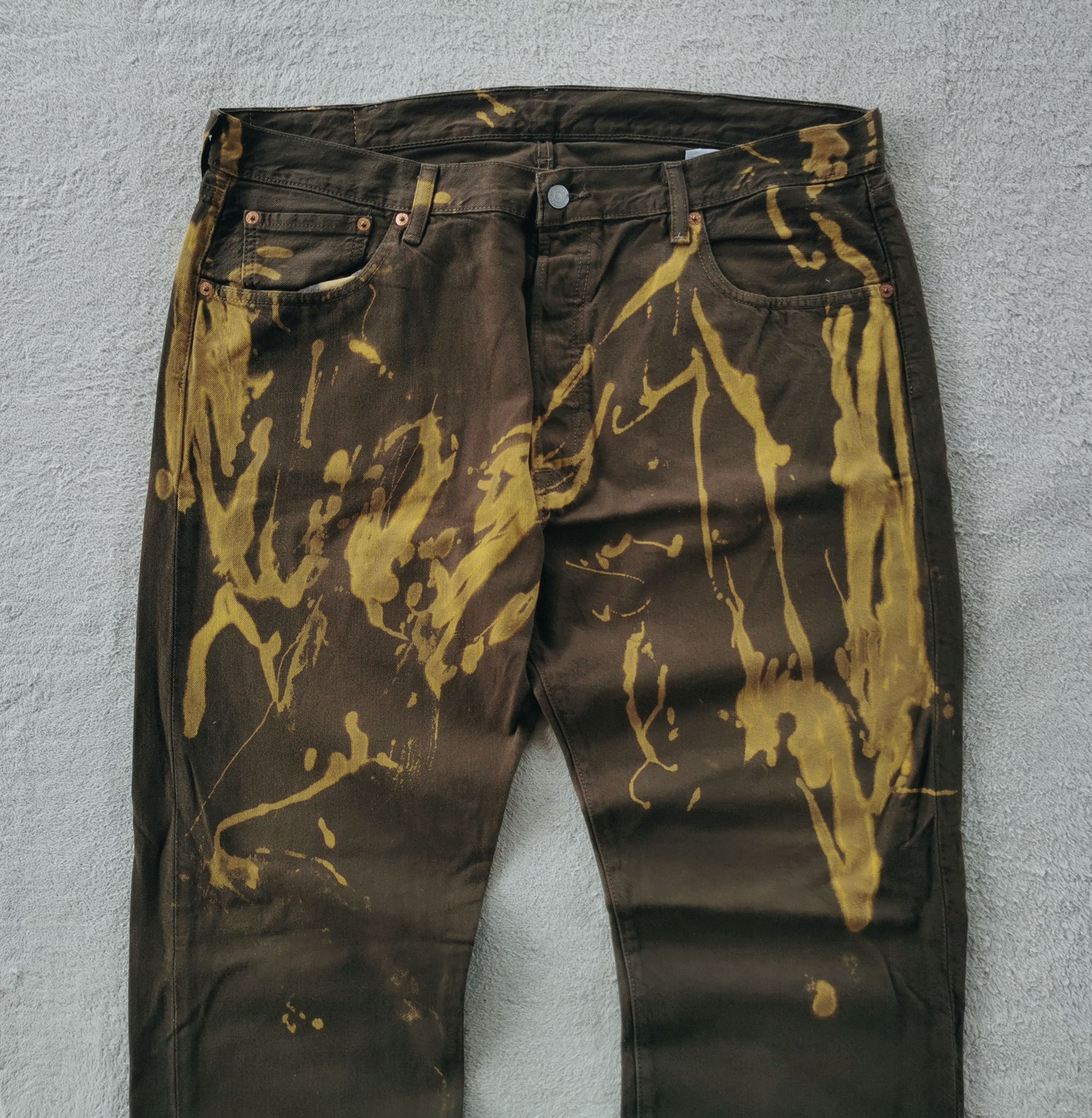 Levi's × Proleta Re Art × Vintage Levis Lot 501 Bleach Splattered Custom Jeans Size US 38 / EU 54 - 2 Thumbnail