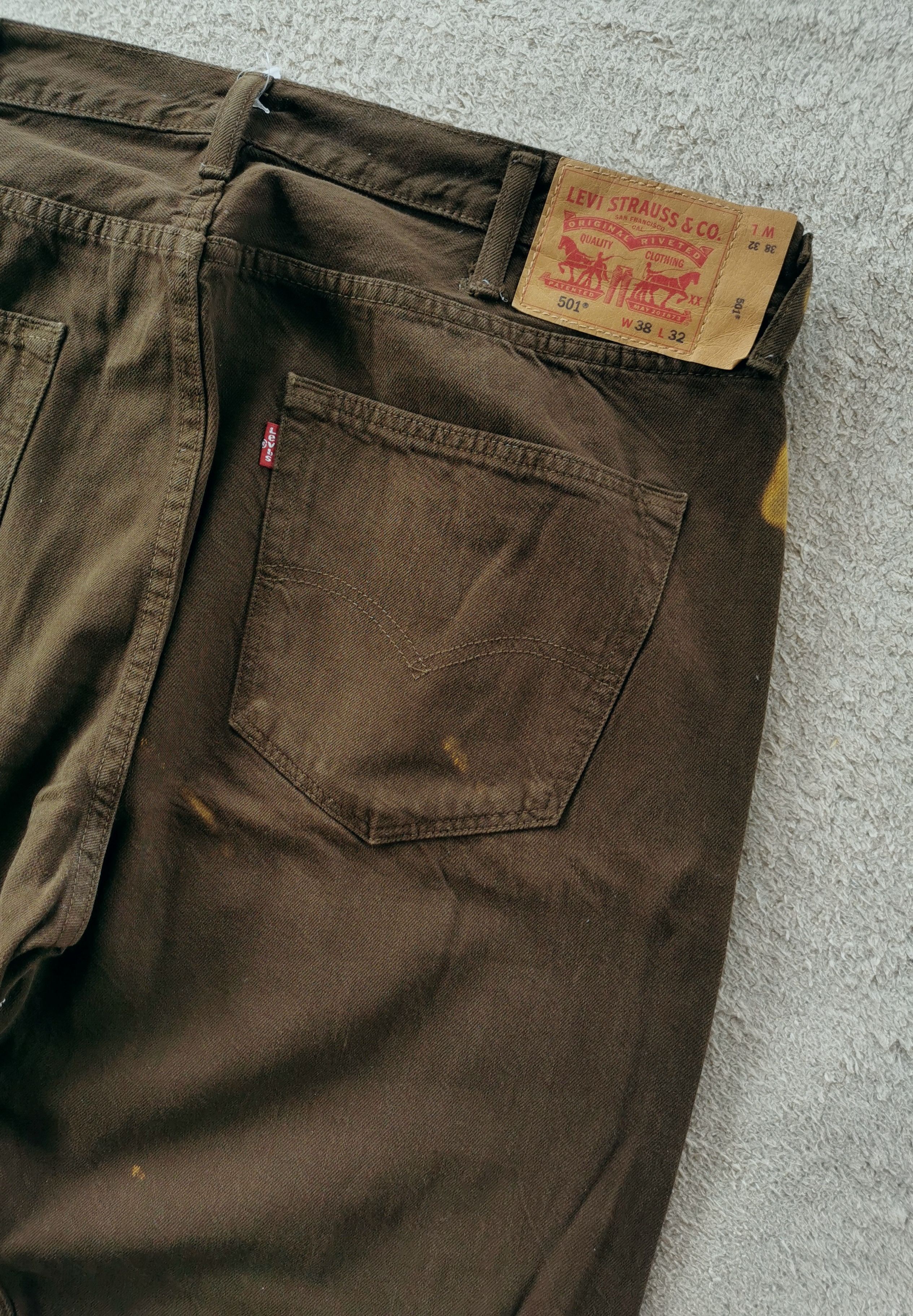 Levi's × Proleta Re Art × Vintage Levis Lot 501 Bleach Splattered Custom Jeans Size US 38 / EU 54 - 6 Thumbnail