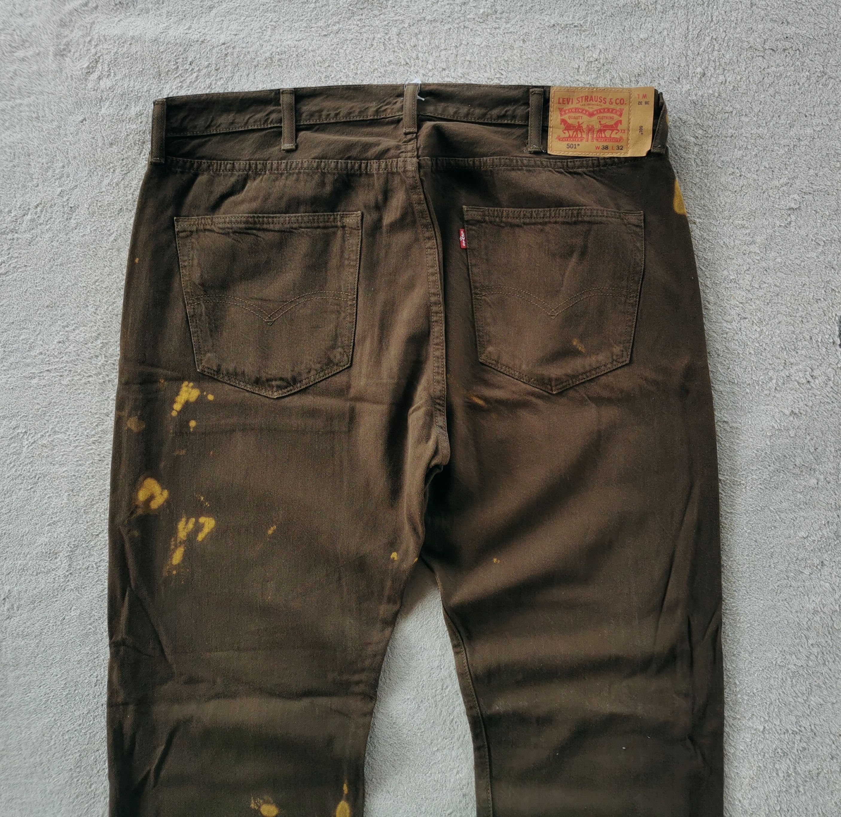 Levi's × Proleta Re Art × Vintage Levis Lot 501 Bleach Splattered Custom Jeans Size US 38 / EU 54 - 5 Thumbnail