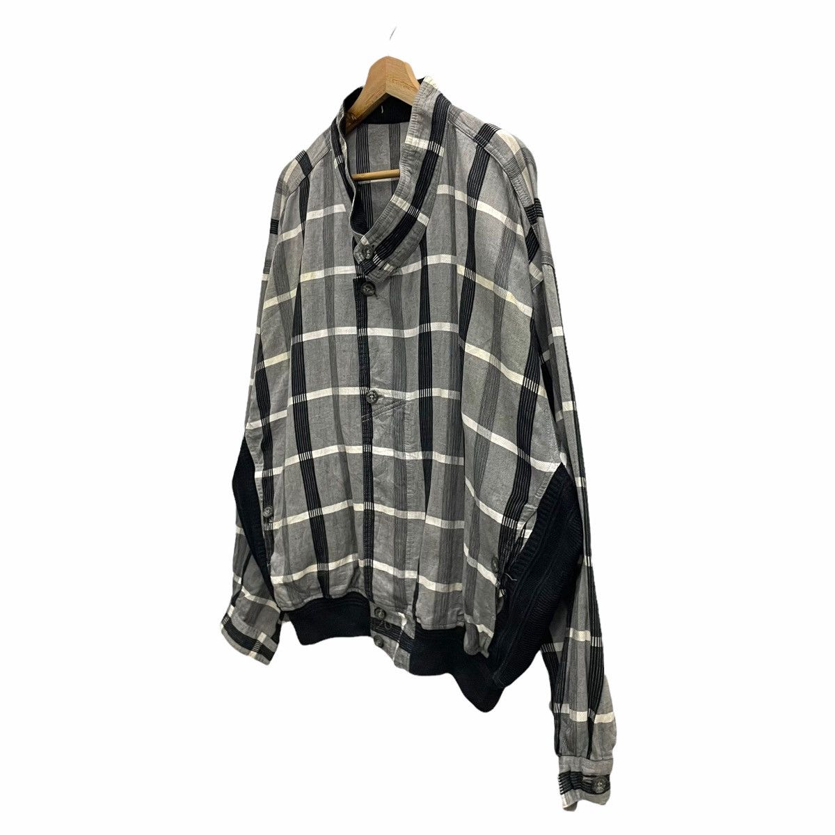 Issey Miyake × Japanese Brand × Vintage 🔥80s BLACK PIA SPORT PLAID BOMBER JACKET Size US XL / EU 56 / 4 - 3 Thumbnail