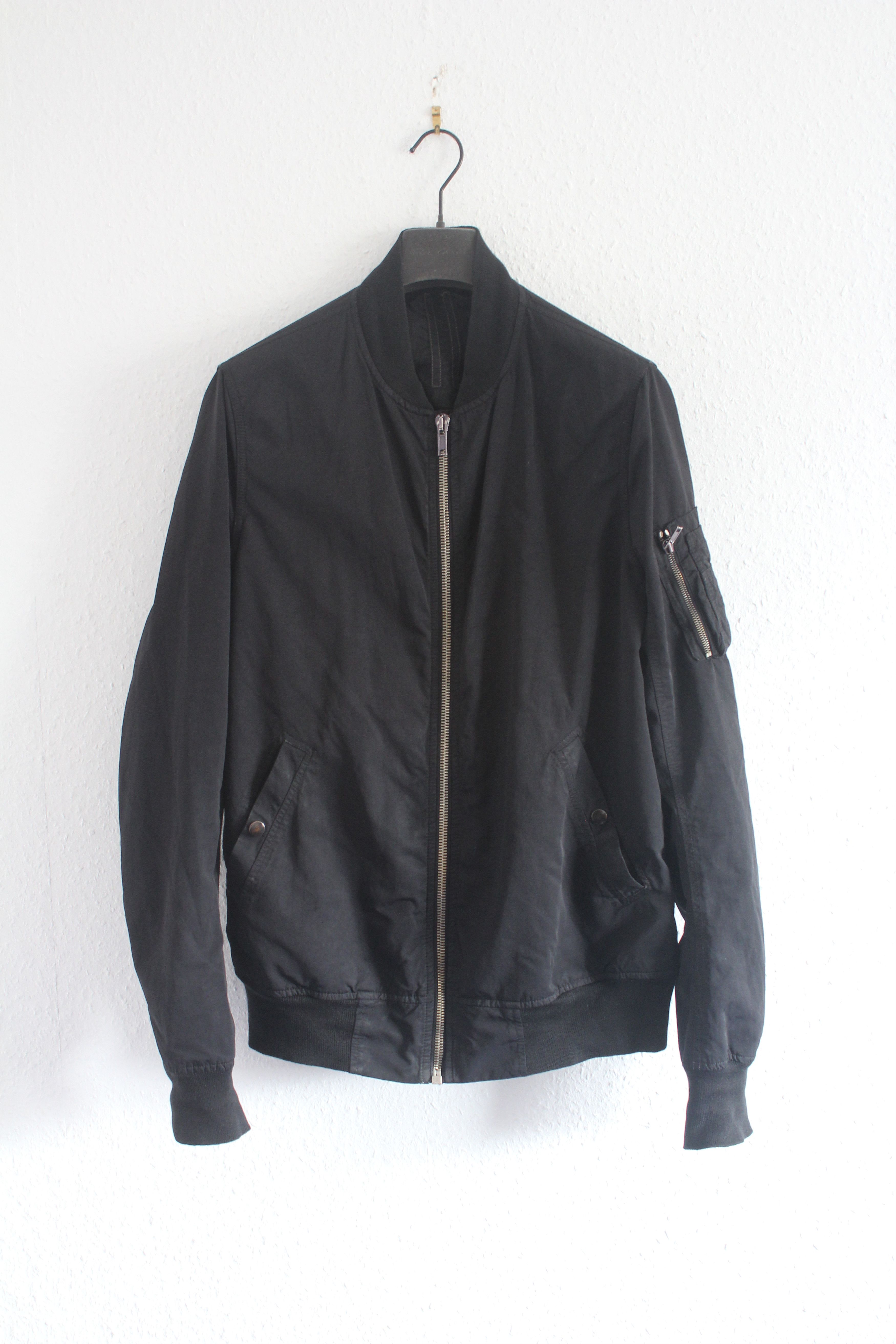Rick Owens Drkshdw SS14 Iconic Black MA-1 Bomber Jacket | Grailed