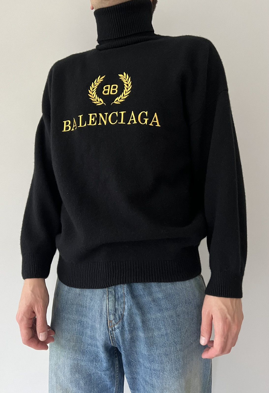 Balenciaga Balenciaga Wool Cashmere Logo Print Sweater Size US S / EU 44-46 / 1 - 6 Thumbnail