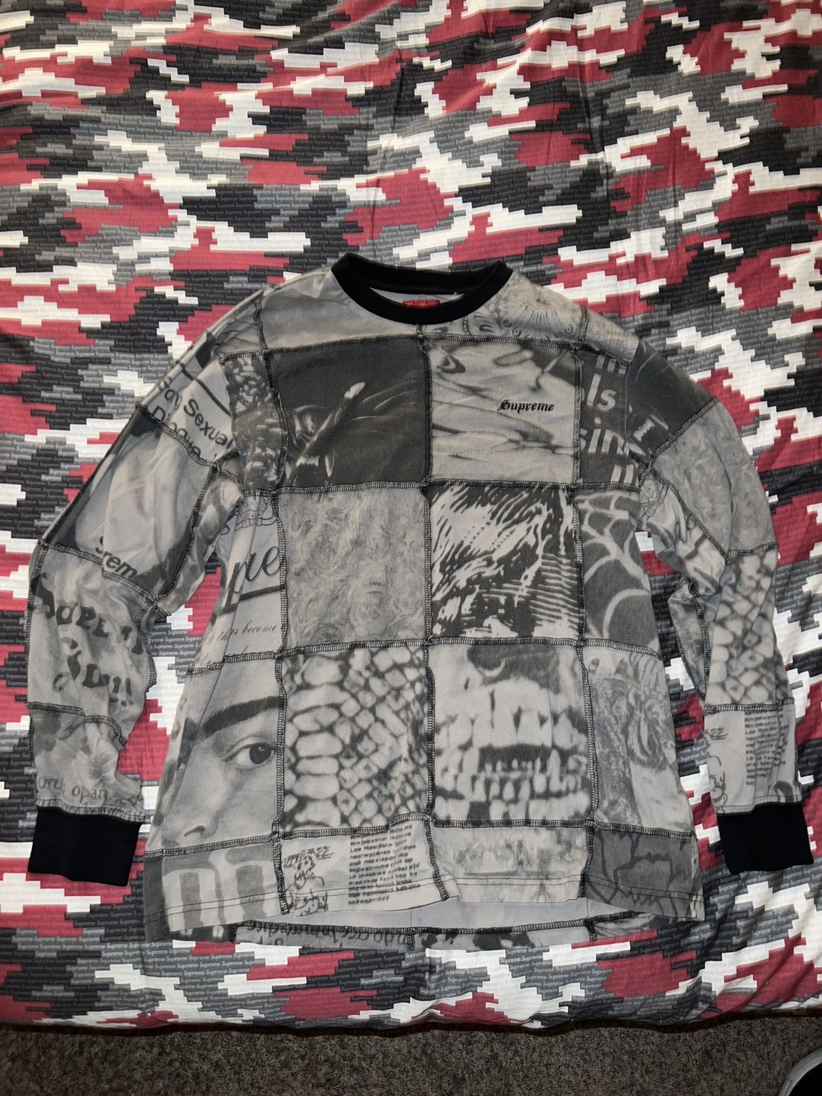 日本で買 Supreme Mosaic Patchwork L/S Mサイズ | www