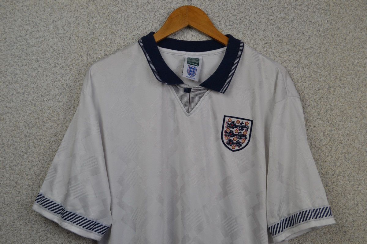 Vintage England 1990 1992 #19 score draw soccer shirt jersey vintage Size US XL / EU 56 / 4 - 3 Thumbnail