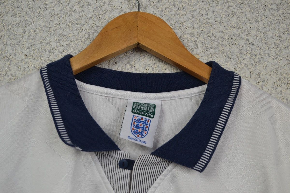 Vintage England 1990 1992 #19 score draw soccer shirt jersey vintage Size US XL / EU 56 / 4 - 14 Thumbnail