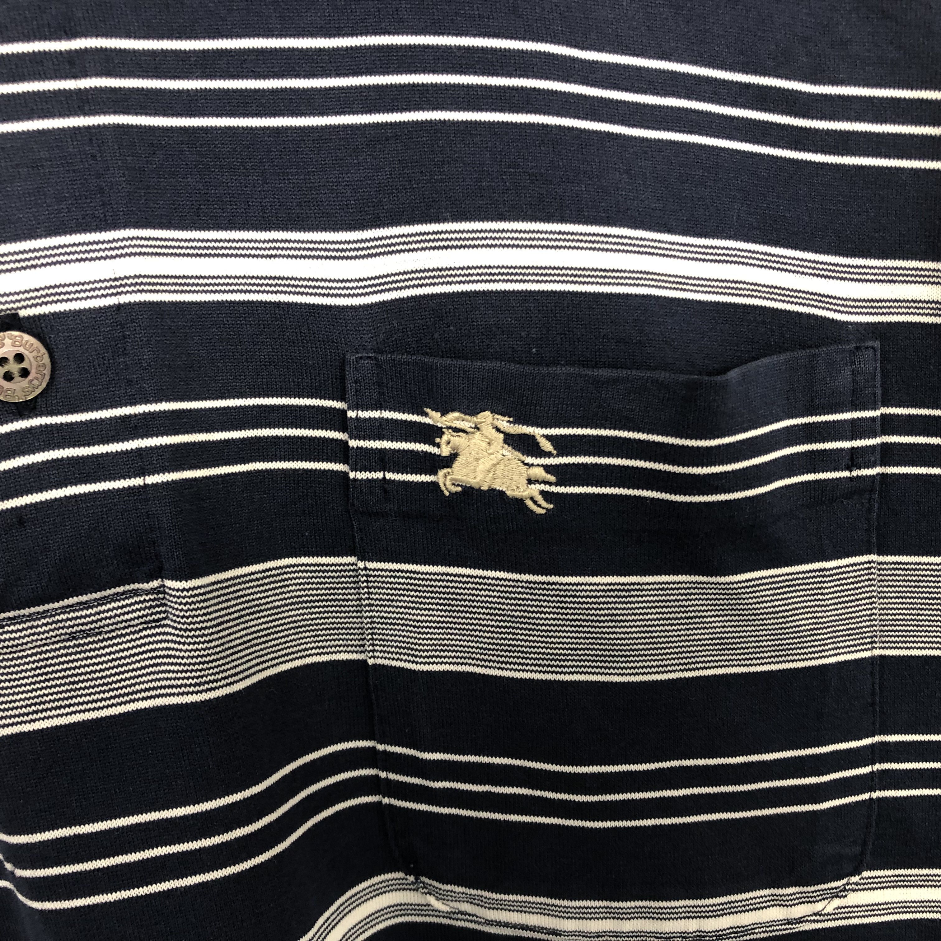 Burberry Vintage 90’s Burberrys London Striped Design T-shirt Size US M / EU 48-50 / 2 - 2 Thumbnail