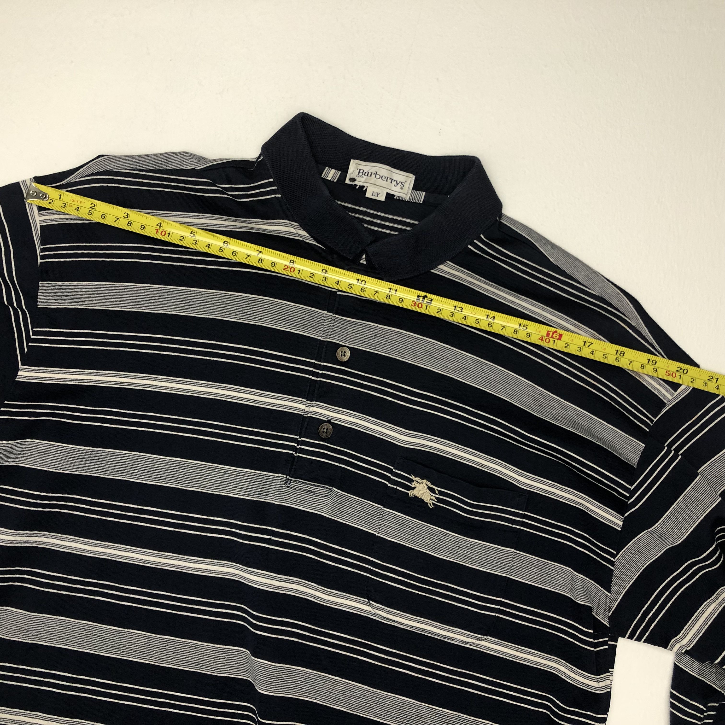 Burberry Vintage 90’s Burberrys London Striped Design T-shirt Size US M / EU 48-50 / 2 - 5 Thumbnail