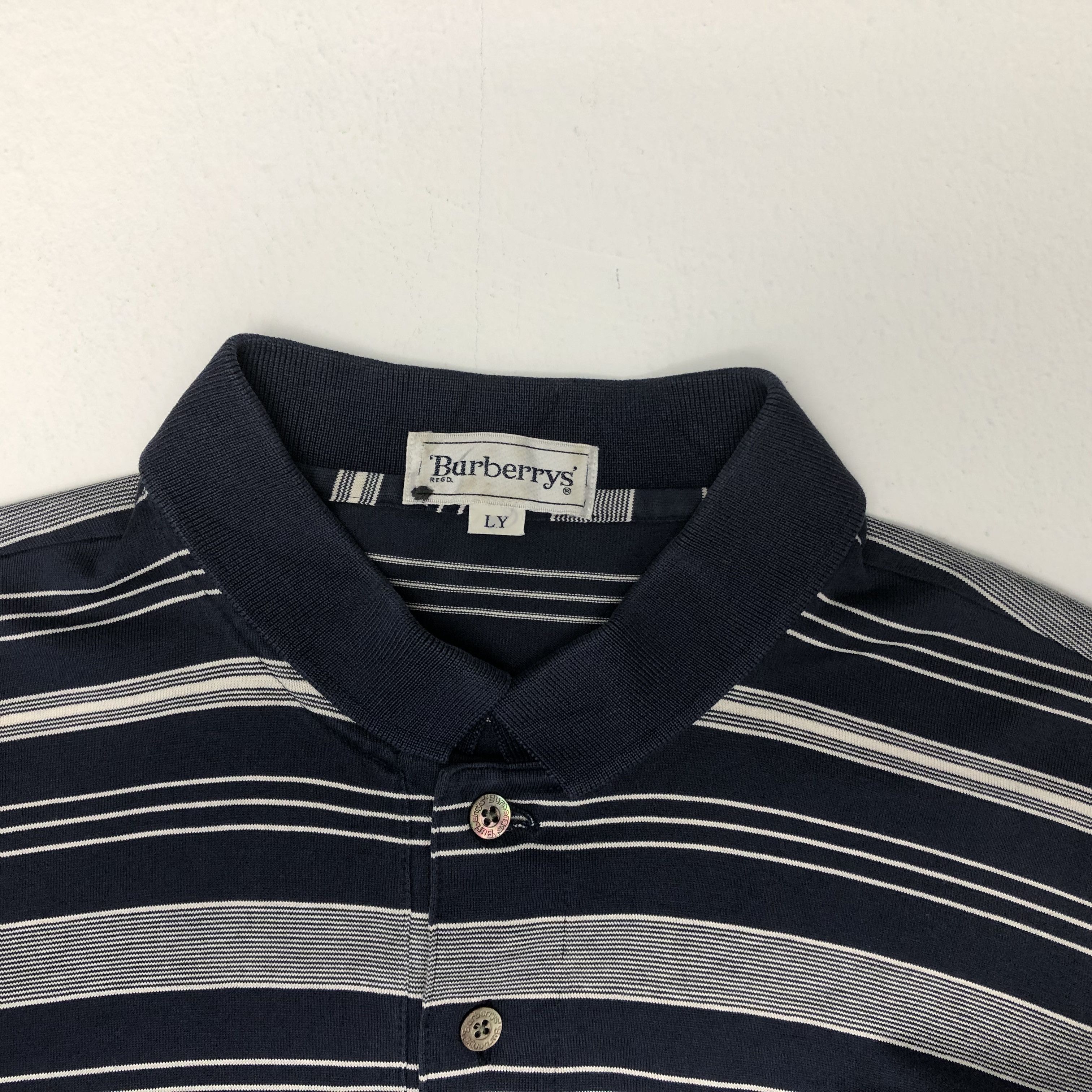 Burberry Vintage 90’s Burberrys London Striped Design T-shirt Size US M / EU 48-50 / 2 - 4 Thumbnail