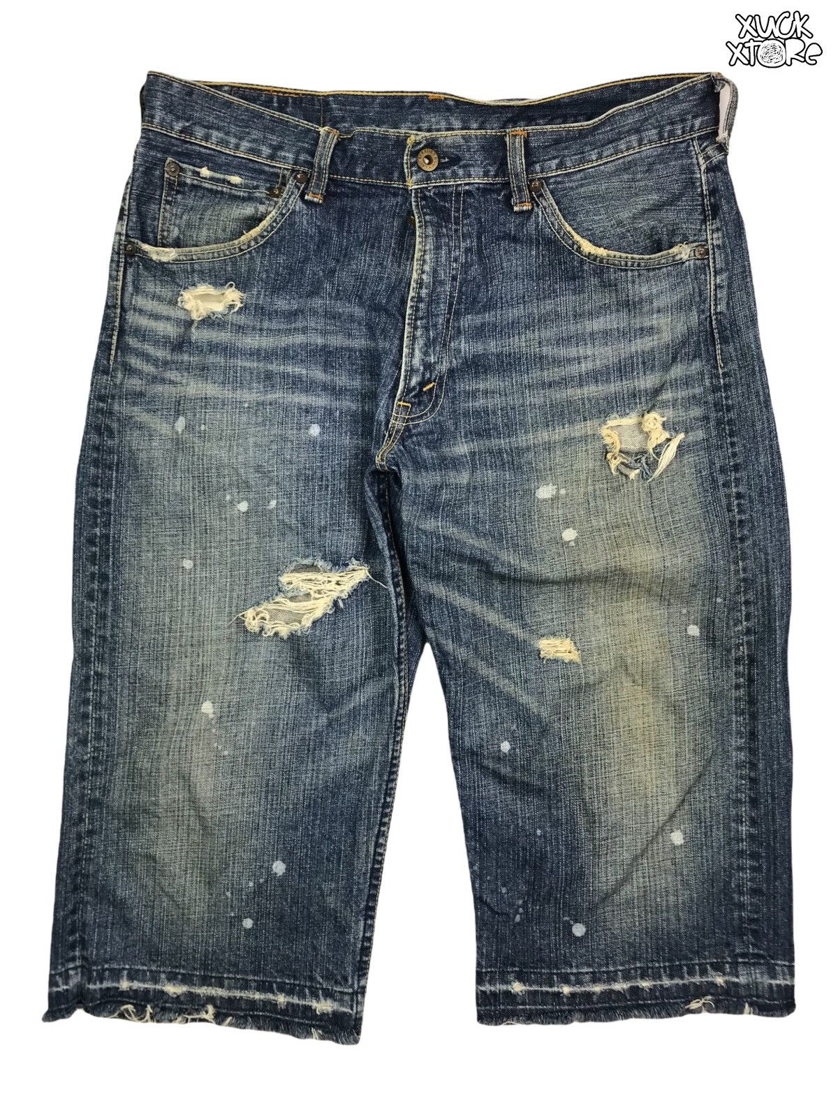 Levi's Distressed Levi’s 3 Quarter Jeans Size US 34 / EU 50 - 1 Thumbnail
