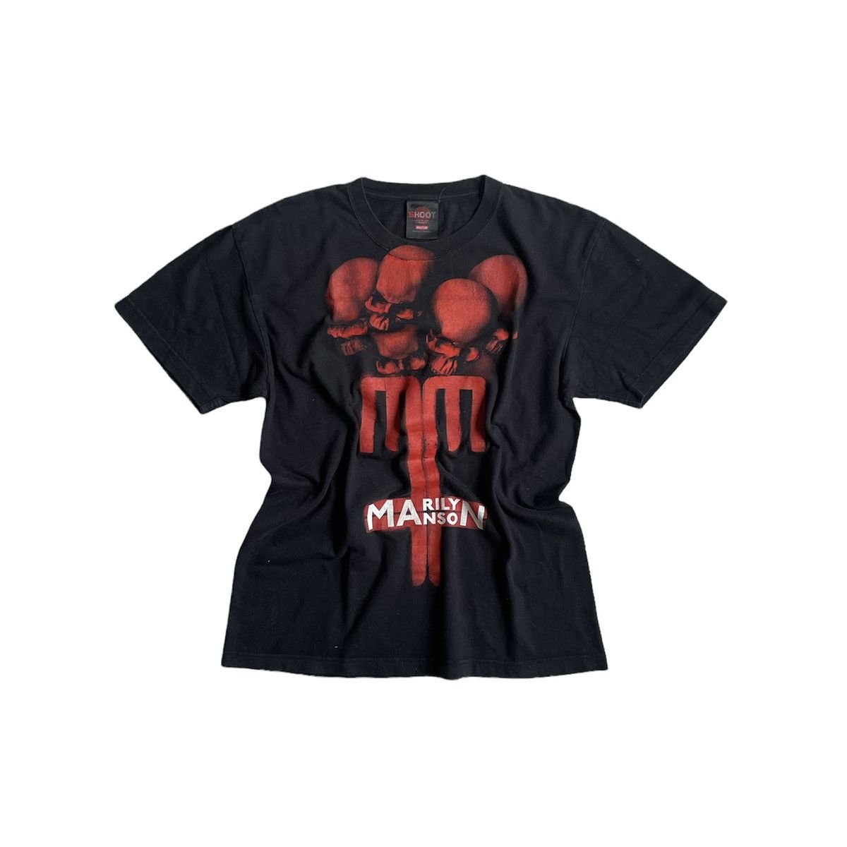 T-shirt Homme Marilyn Manson Skull Noir - Tailles S à 5XL, Coton, Neuf Avec étiquettes
