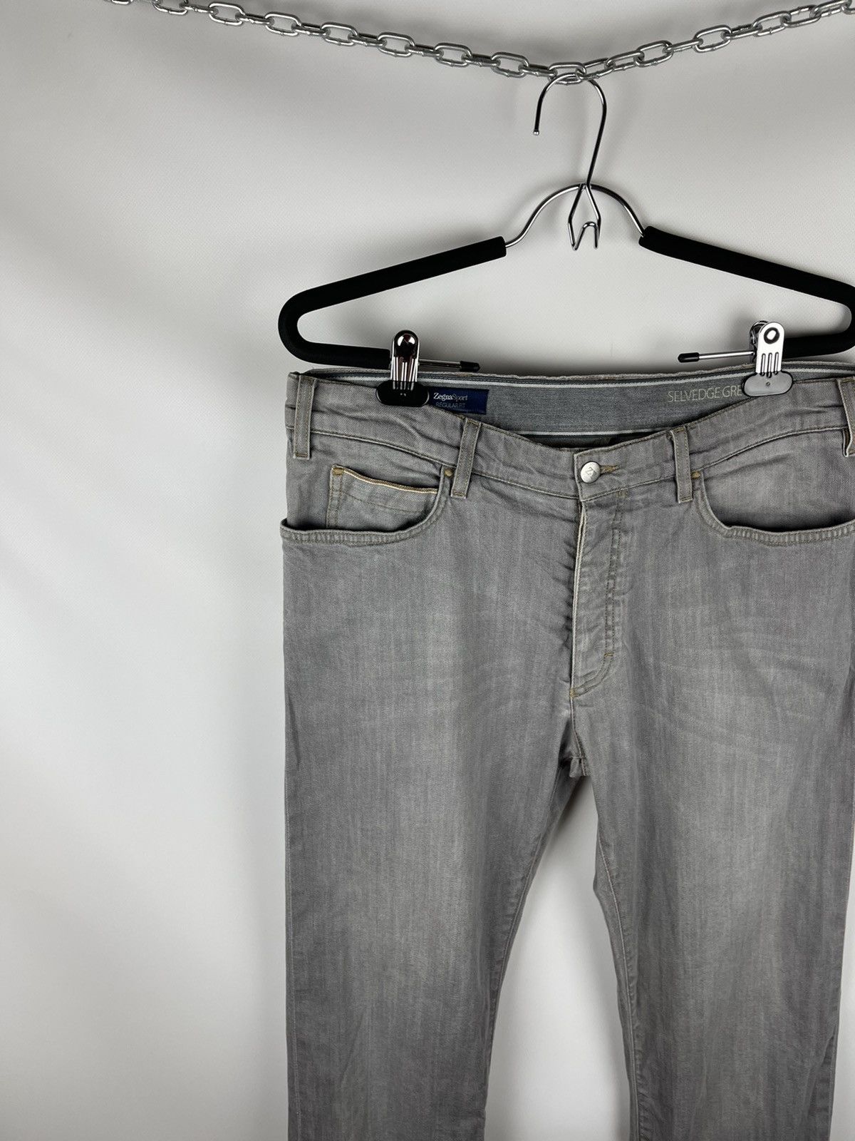 Ermenegildo Zegna Zegna Sport selvedge grey comfort denim regular fit jeans Size US 34 / EU 50 - 5 Thumbnail