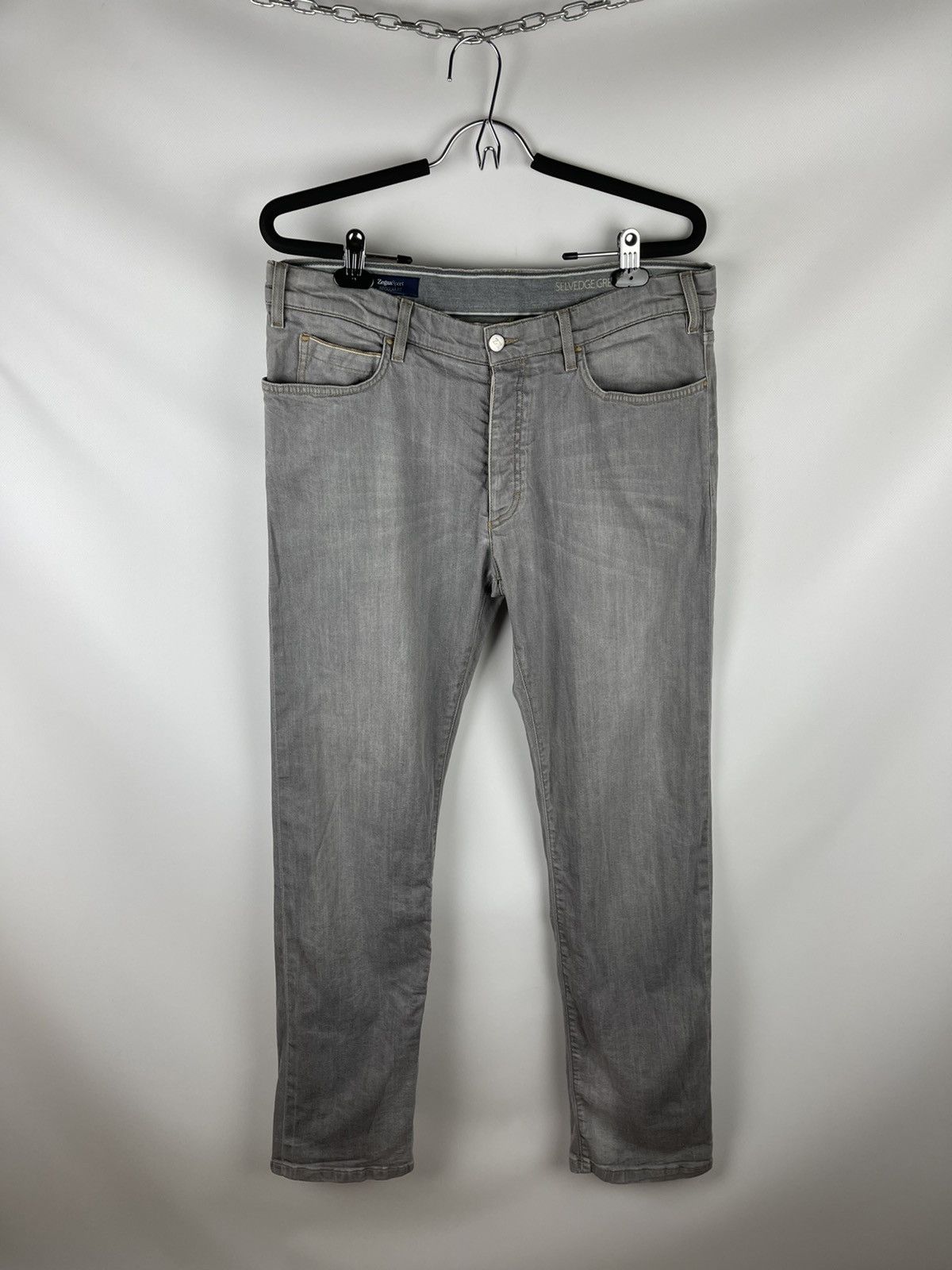 Ermenegildo Zegna Zegna Sport selvedge grey comfort denim regular fit jeans Size US 34 / EU 50 - 2 Thumbnail