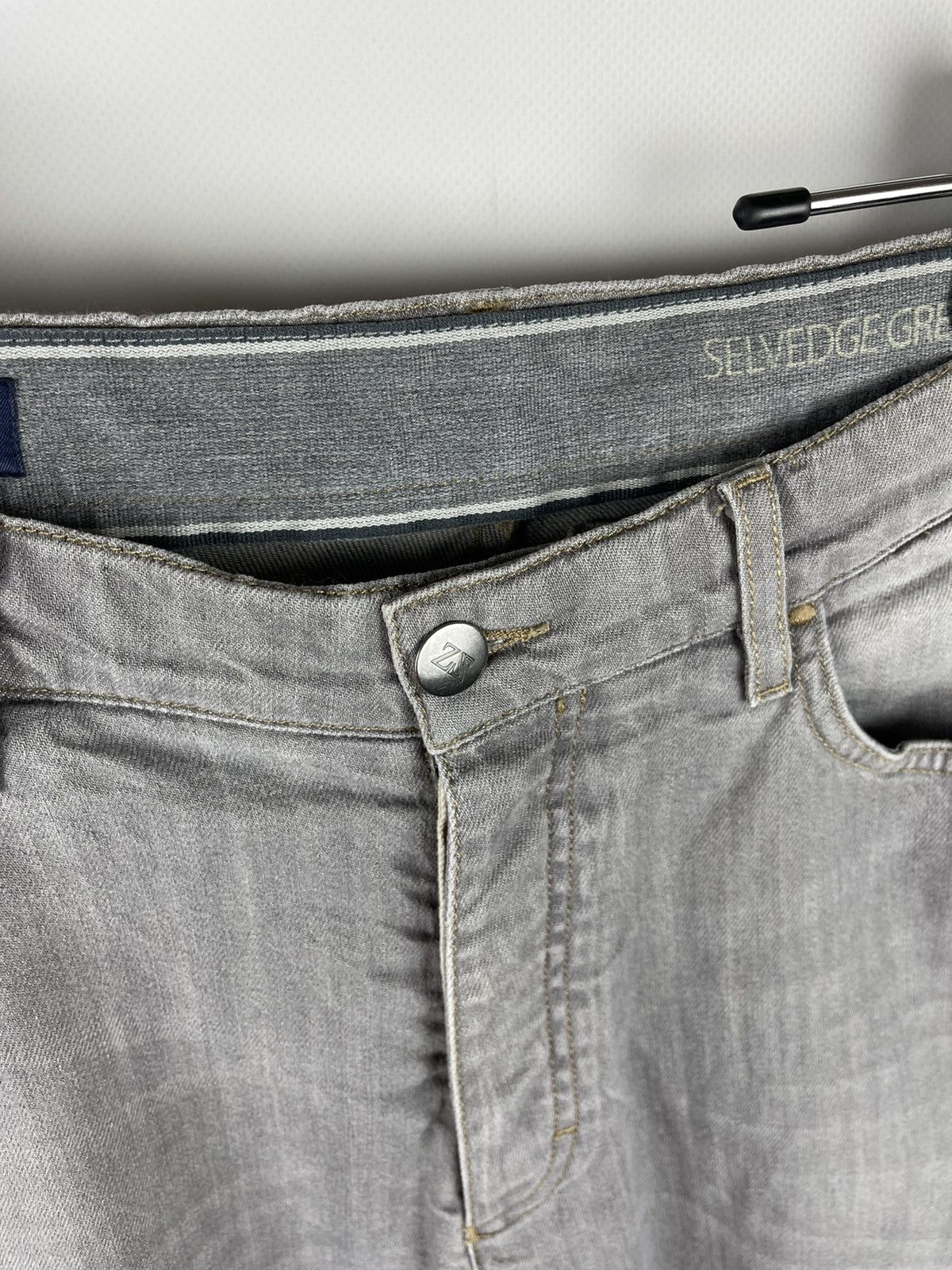 Ermenegildo Zegna Zegna Sport selvedge grey comfort denim regular fit jeans Size US 34 / EU 50 - 11 Thumbnail