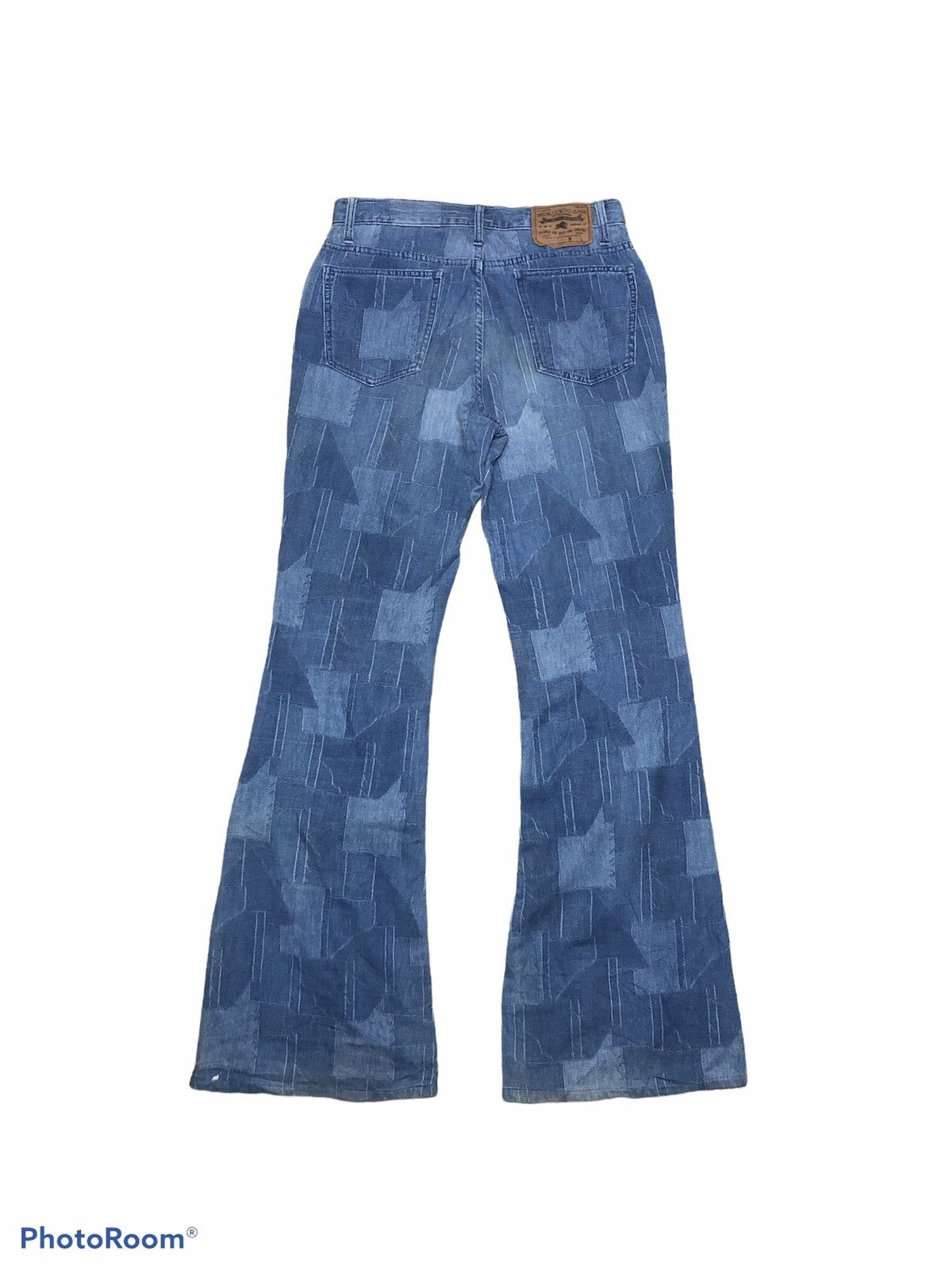 If Six Was Nine FLARED⚡️⚡️BISON ABSTRACT JEANS Size US 29 - 2 Thumbnail