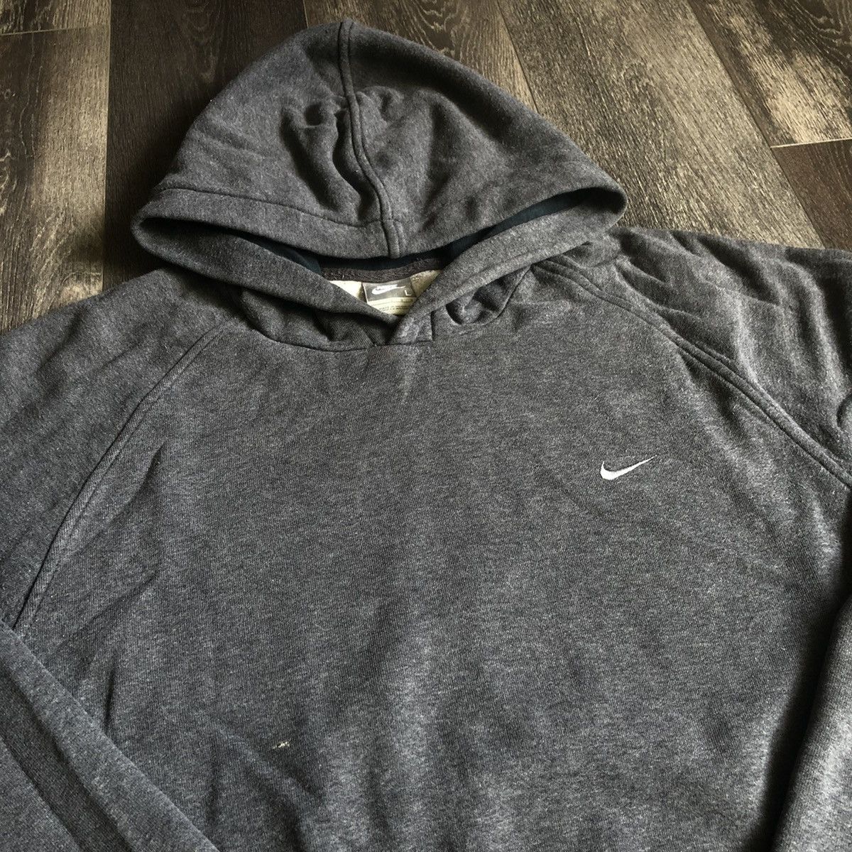 Nike Vintage 2000s Nike Basic Logo Swoosh Pullover Blank Hoodie Size US L / EU 52-54 / 3 - 2 Thumbnail