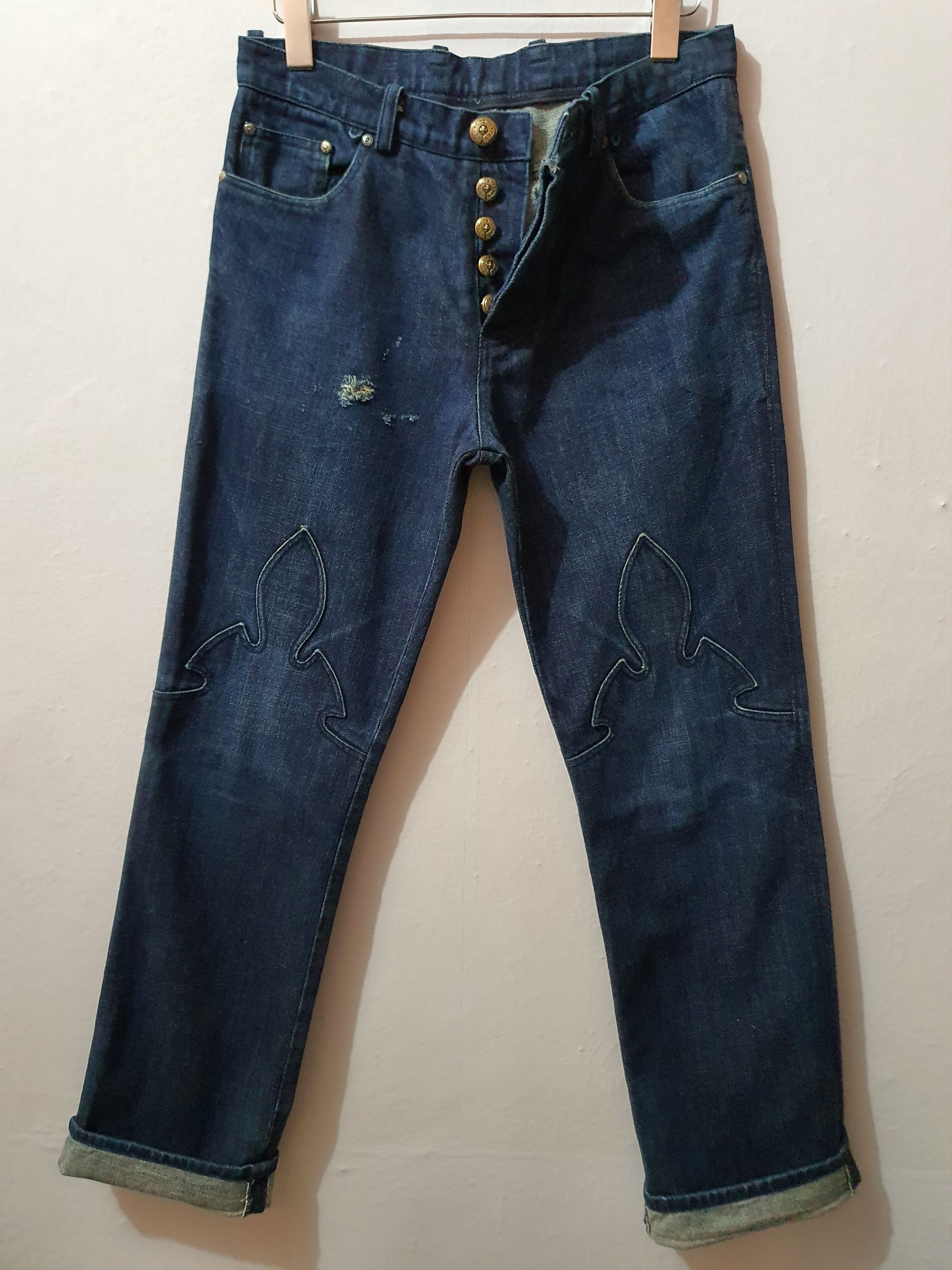 Chrome Hearts Waist 30" CHROME HEARTS Blue Jeans U.S.A. Size US 30 / EU 46 - 1 Thumbnail