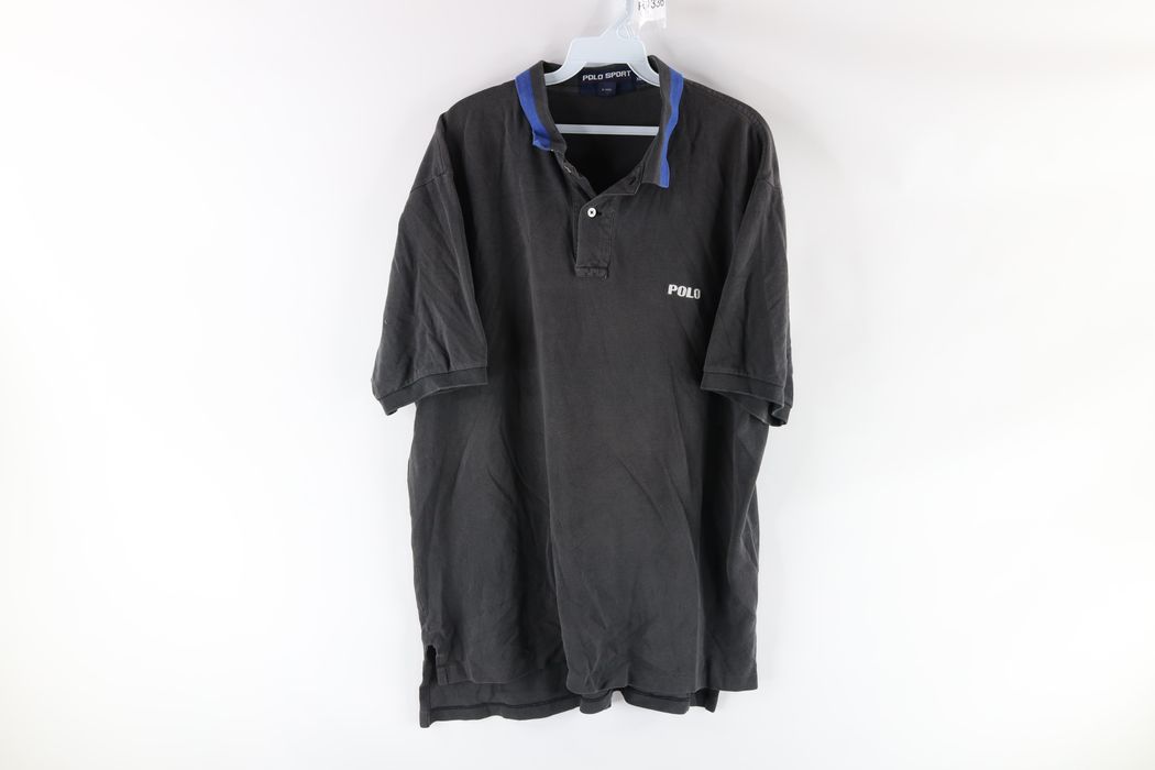 Ralph Lauren Vintage 90s Polo Sport Thrashed Spell Collared Polo Shirt