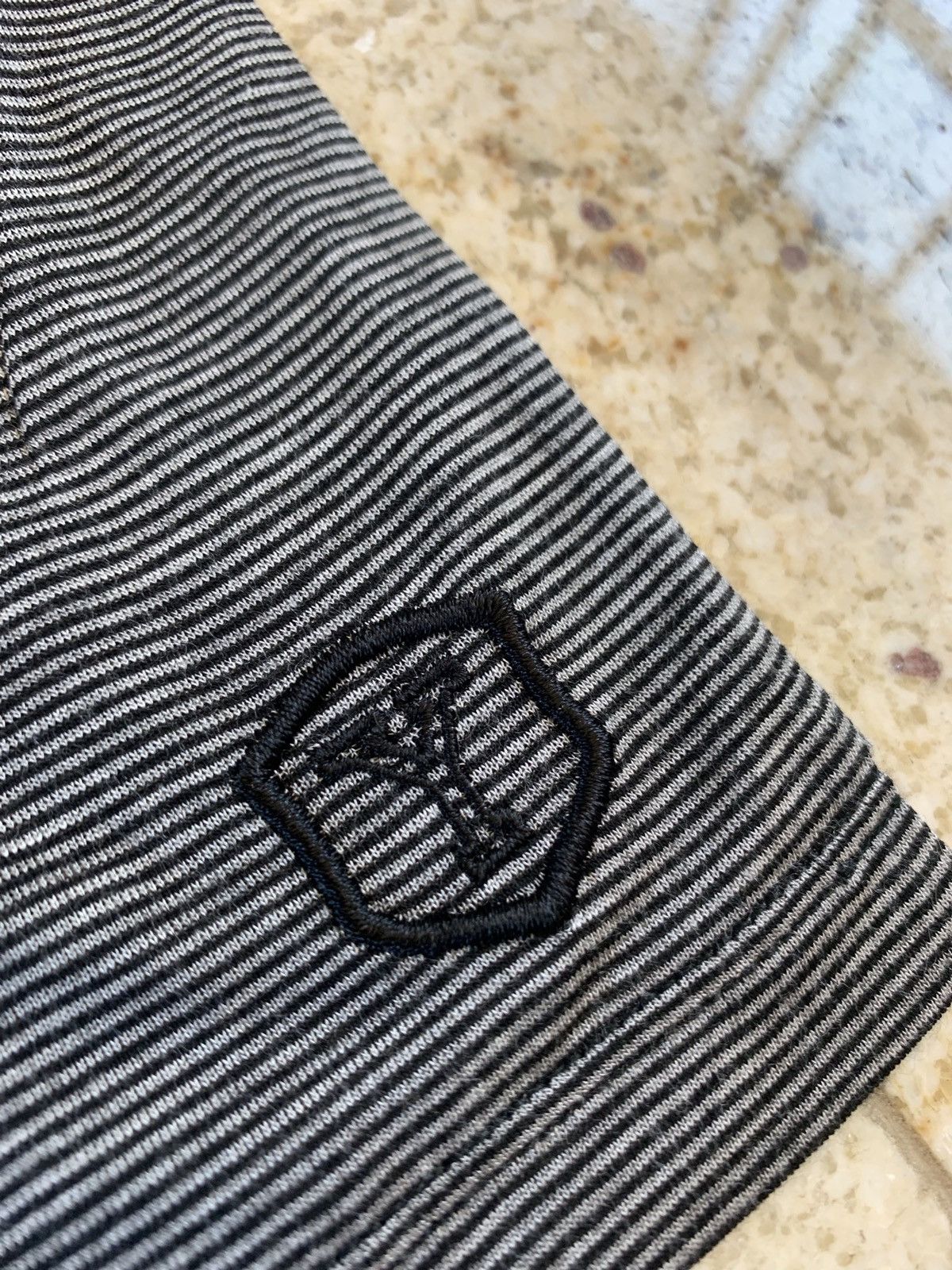 Saint Laurent Paris Navy & Grey Stripe Tee, SS With YSL Pocket Embroidery Size US S / EU 44-46 / 1 - 4 Thumbnail