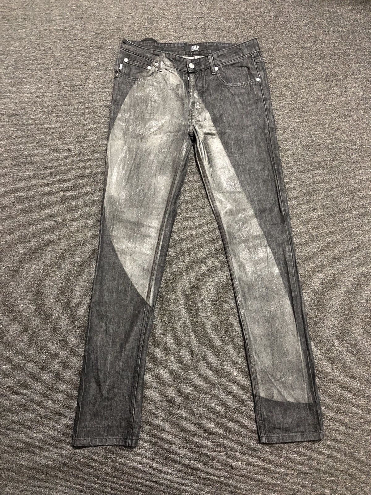Raf by Raf Simons Raf by Raf Simmons- Waxed/ Coated Denim Pants