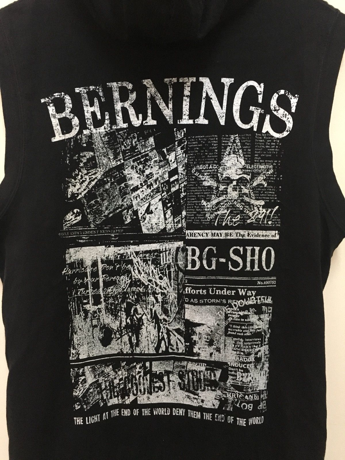 Japanese Brand Sho Bernings Sweater Zipper Hoodie Sleeveless Long Shirt Size US L / EU 52-54 / 3 - 5 Thumbnail