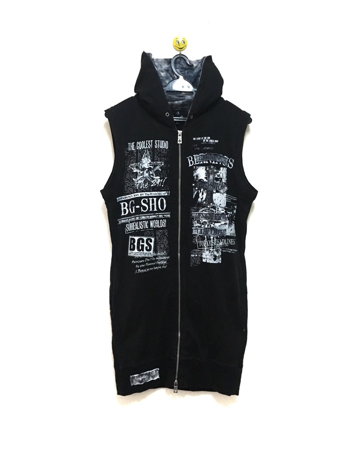 Japanese Brand Sho Bernings Sweater Zipper Hoodie Sleeveless Long Shirt Size US L / EU 52-54 / 3 - 1 Thumbnail