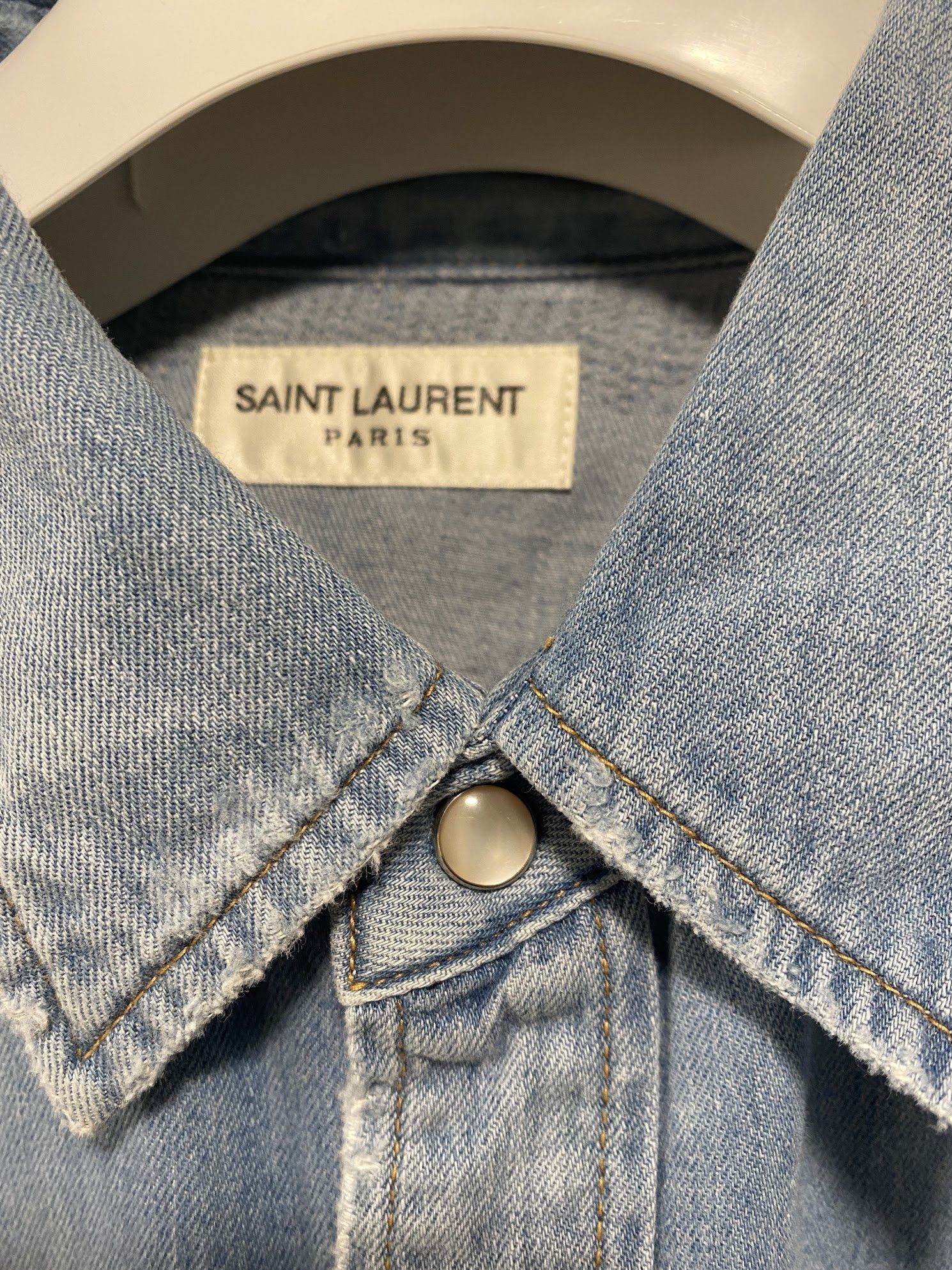 Hedi Slimane × Saint Laurent Paris saint laurent hedi distressed western shirt oversized Size US S / EU 44-46 / 1 - 2 Thumbnail