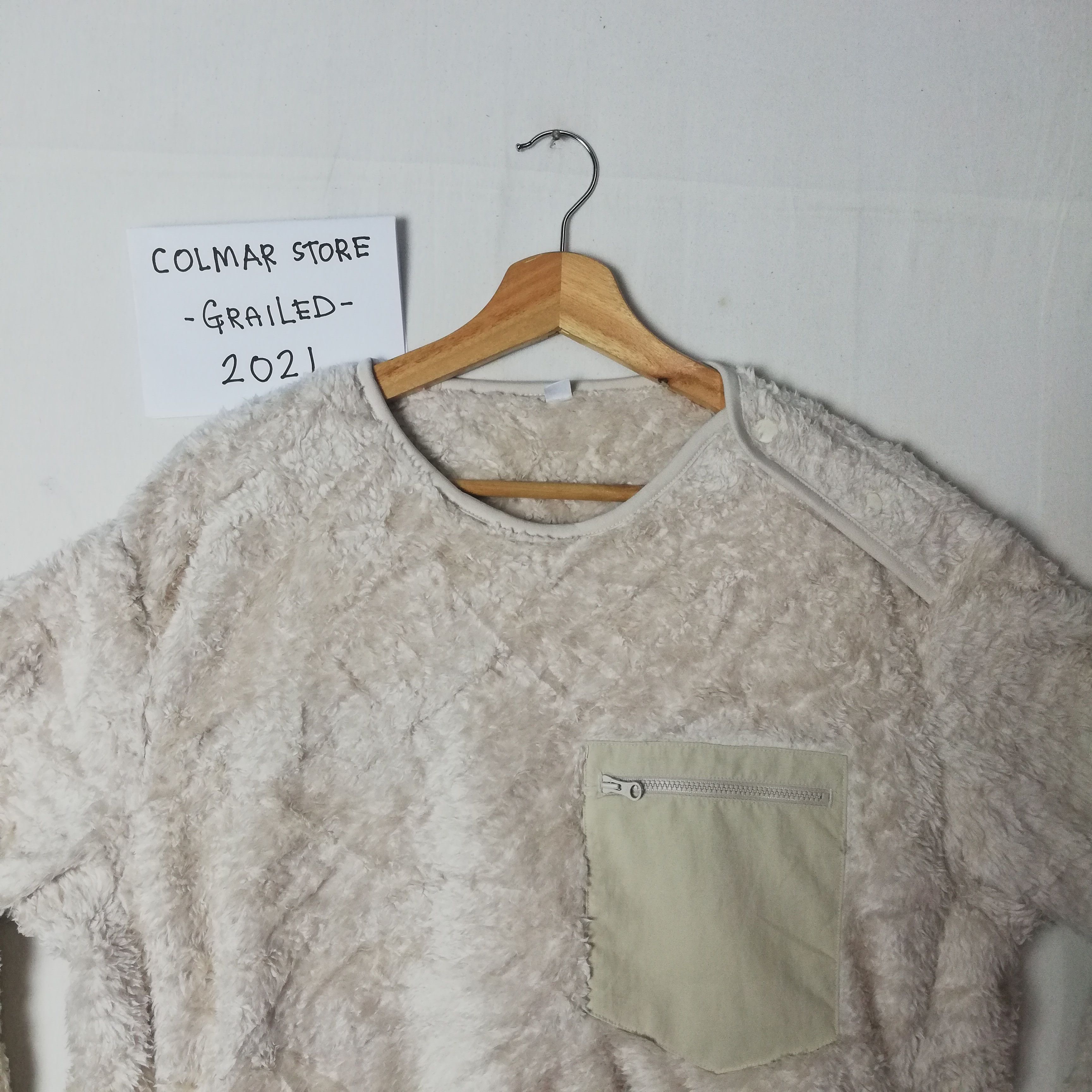 Japanese Brand Vintage Uniqlo Blank Sherpa Fleece Pullover Sweatshirts Size US XL / EU 56 / 4 - 2 Thumbnail