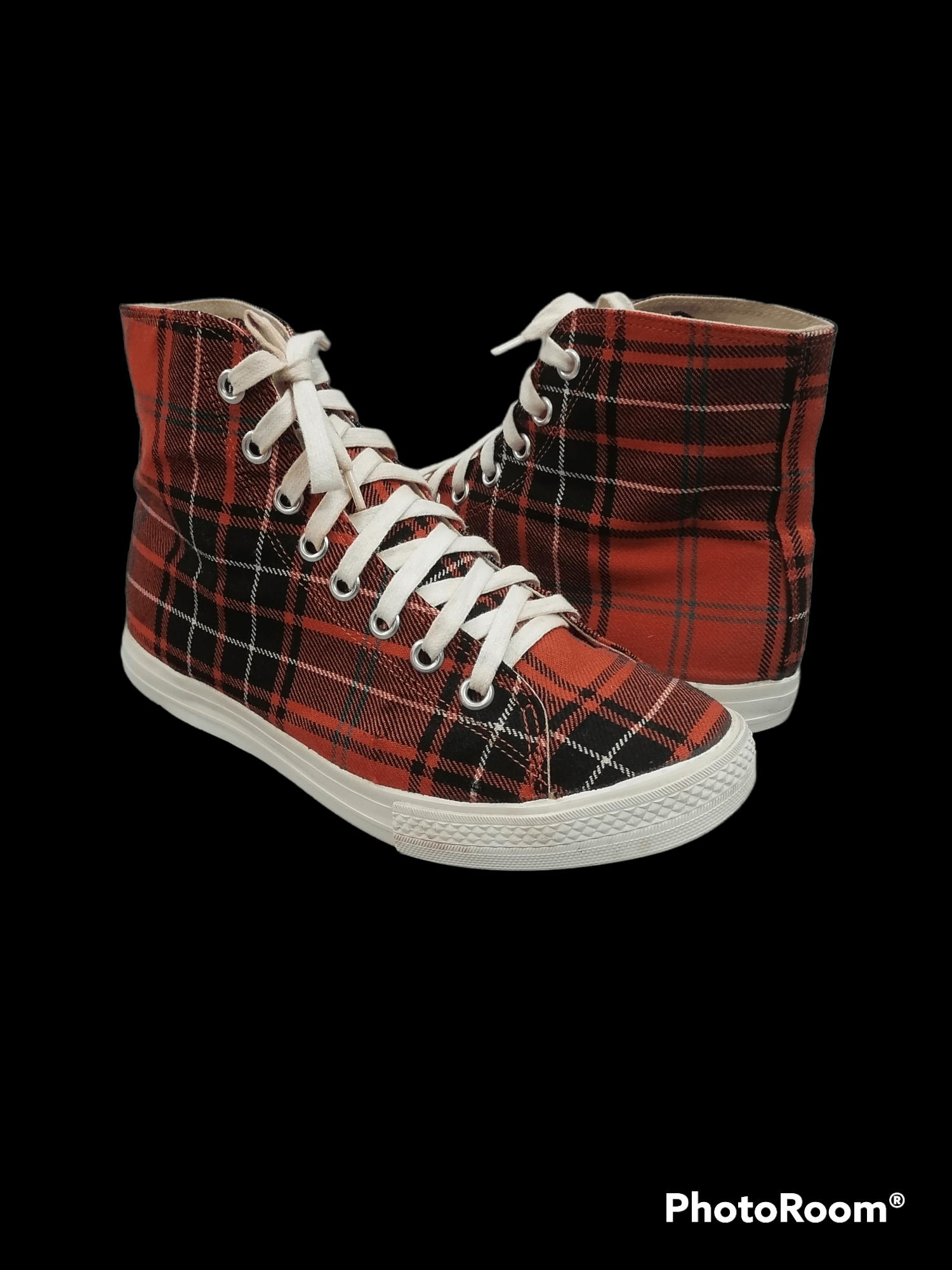 🔥Junya Watanabe Comme Des Garçons Red Tartan Plaid Shoes