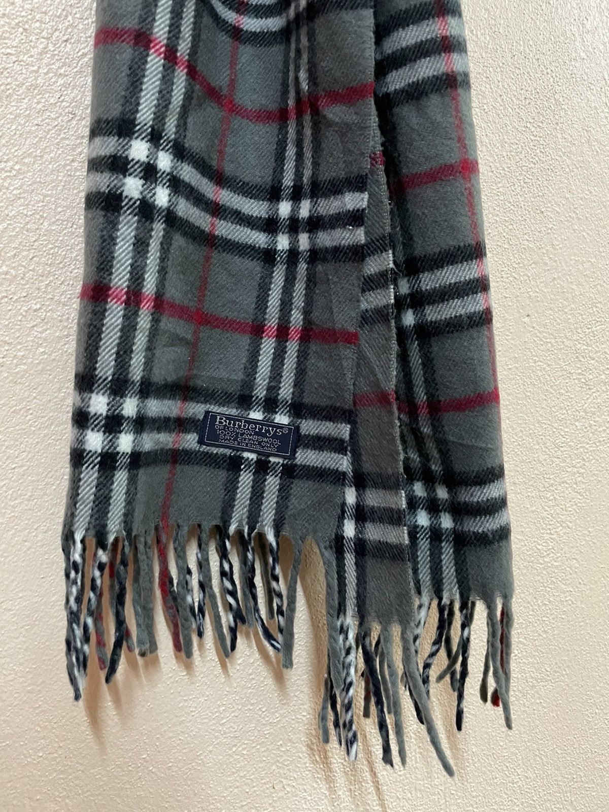 Burberry × Designer × Vintage Burberrys Of London Nova Check Muffler Scarf lambswool Size ONE SIZE - 3 Thumbnail