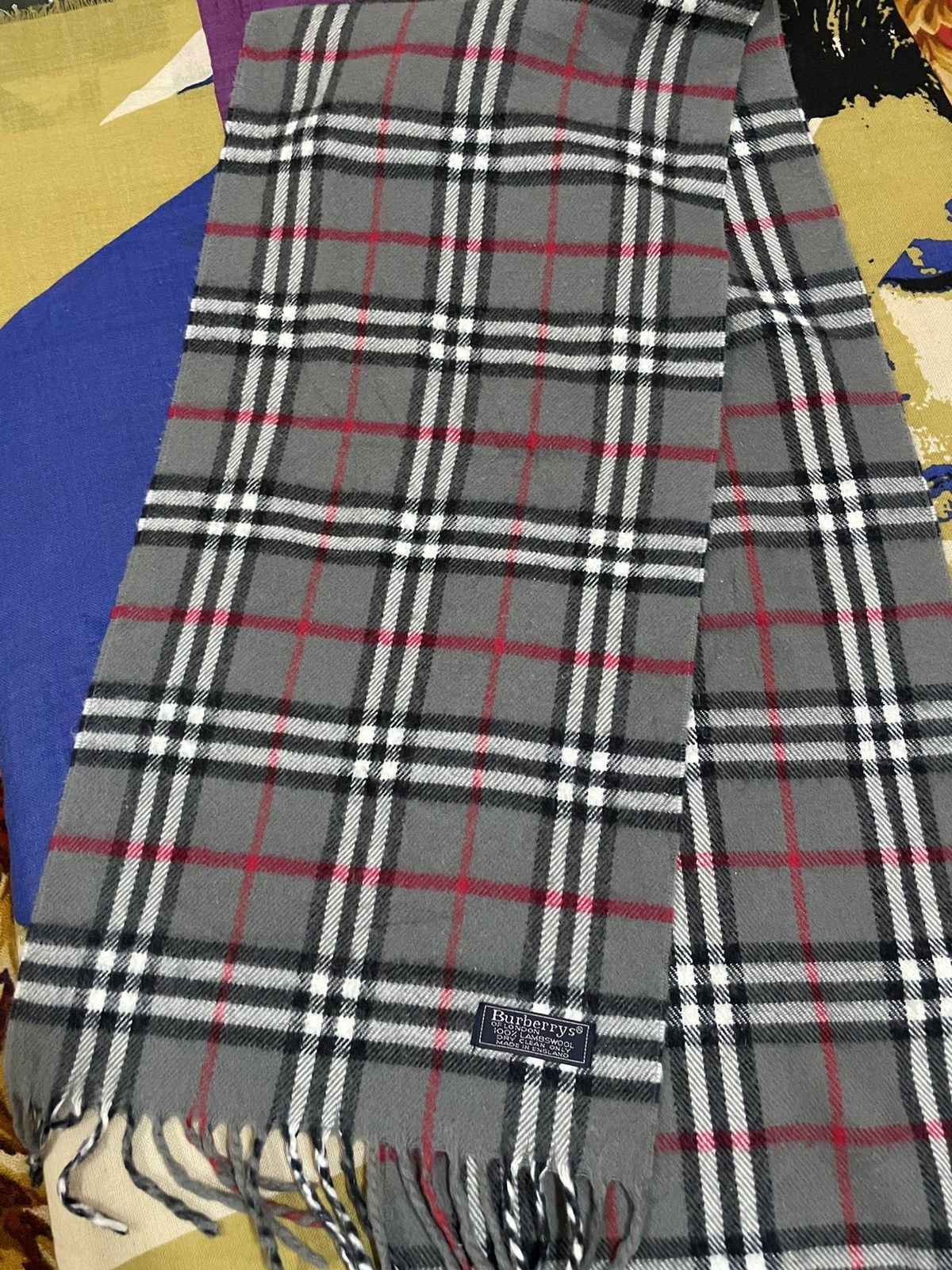 Burberry × Designer × Vintage Burberrys Of London Nova Check Muffler Scarf lambswool Size ONE SIZE - 2 Thumbnail