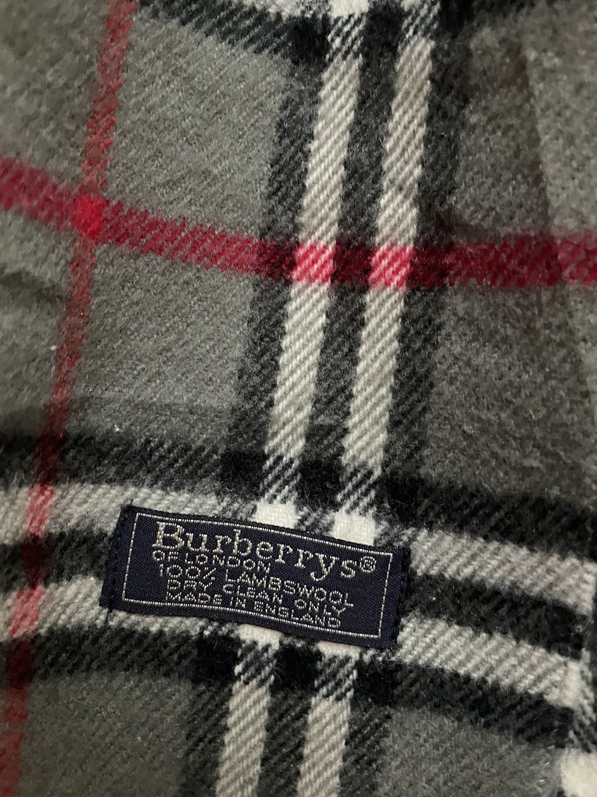 Burberry × Designer × Vintage Burberrys Of London Nova Check Muffler Scarf lambswool Size ONE SIZE - 4 Thumbnail