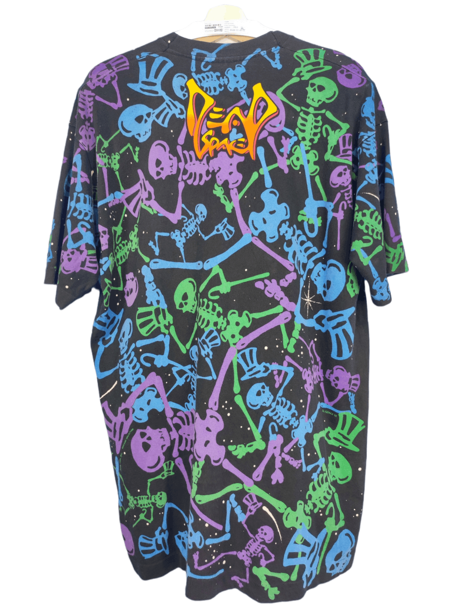 Grateful Dead × Vintage Vintage Grateful Dead Dead Space Dancing Skeleton Size US XL / EU 56 / 4 - 4 Thumbnail