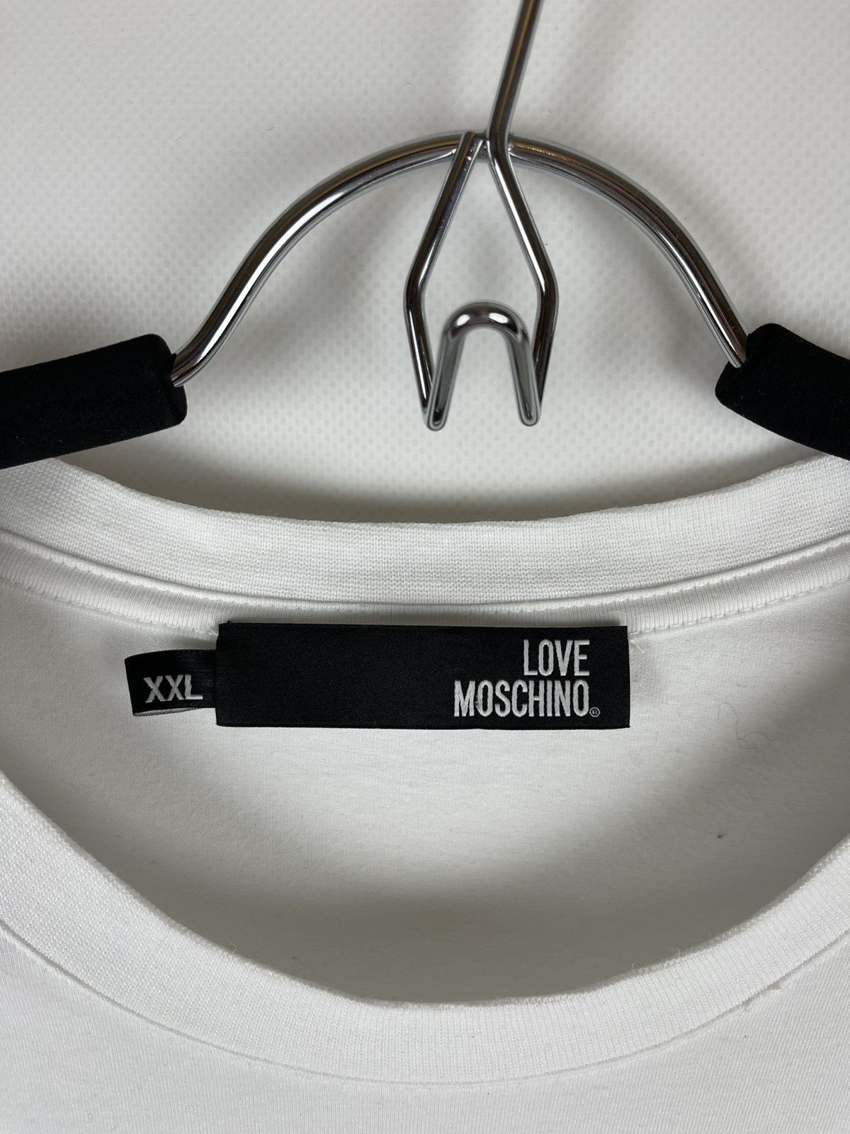 Moschino Love Moschino big logo peace white tee shirt Size US XL / EU 56 / 4 - 6 Thumbnail
