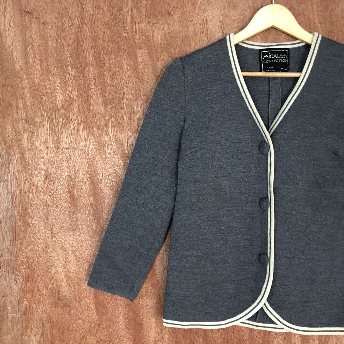 Homespun Knitwear Japan Grey cardigan Knitwear #H424 Size S / US 4 / IT 40 - 7 Thumbnail