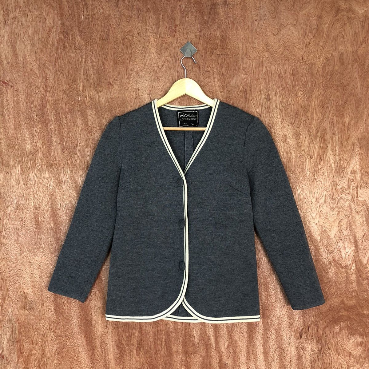 Homespun Knitwear Japan Grey cardigan Knitwear #H424 Size S / US 4 / IT 40 - 1 Thumbnail