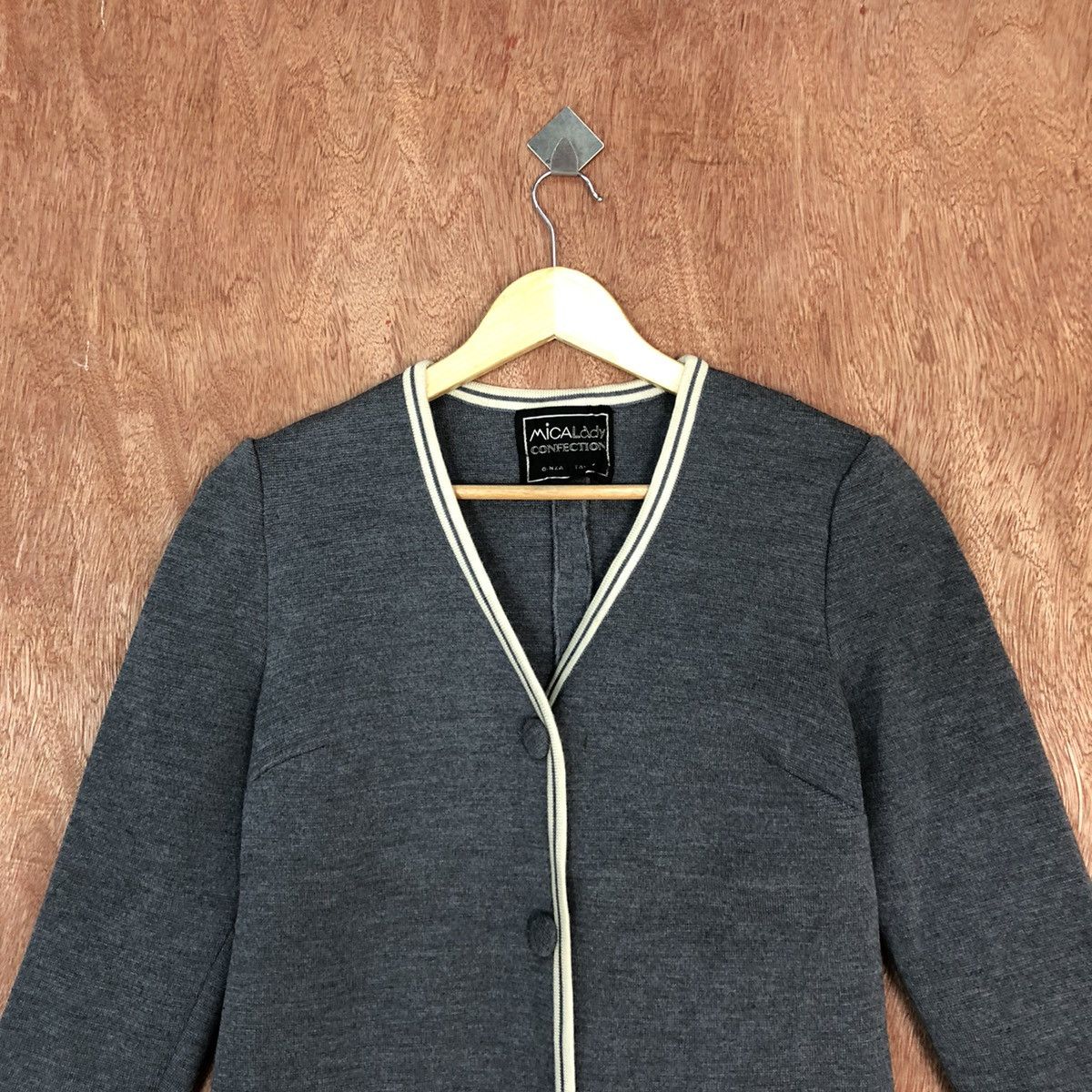 Homespun Knitwear Japan Grey cardigan Knitwear #H424 Size S / US 4 / IT 40 - 2 Thumbnail