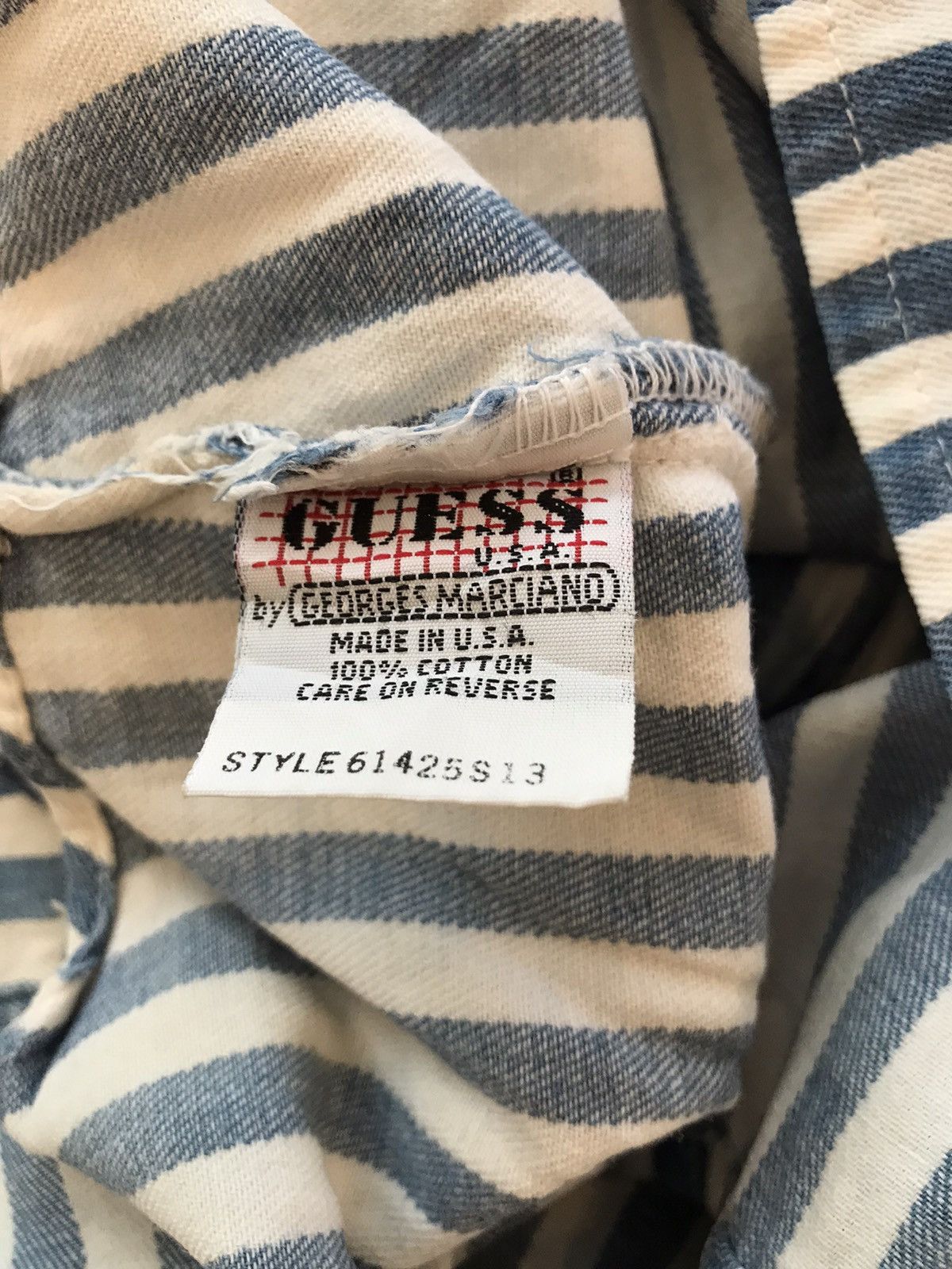 Guess Vintage guess striped denim 80s Size US M / EU 48-50 / 2 - 4 Thumbnail