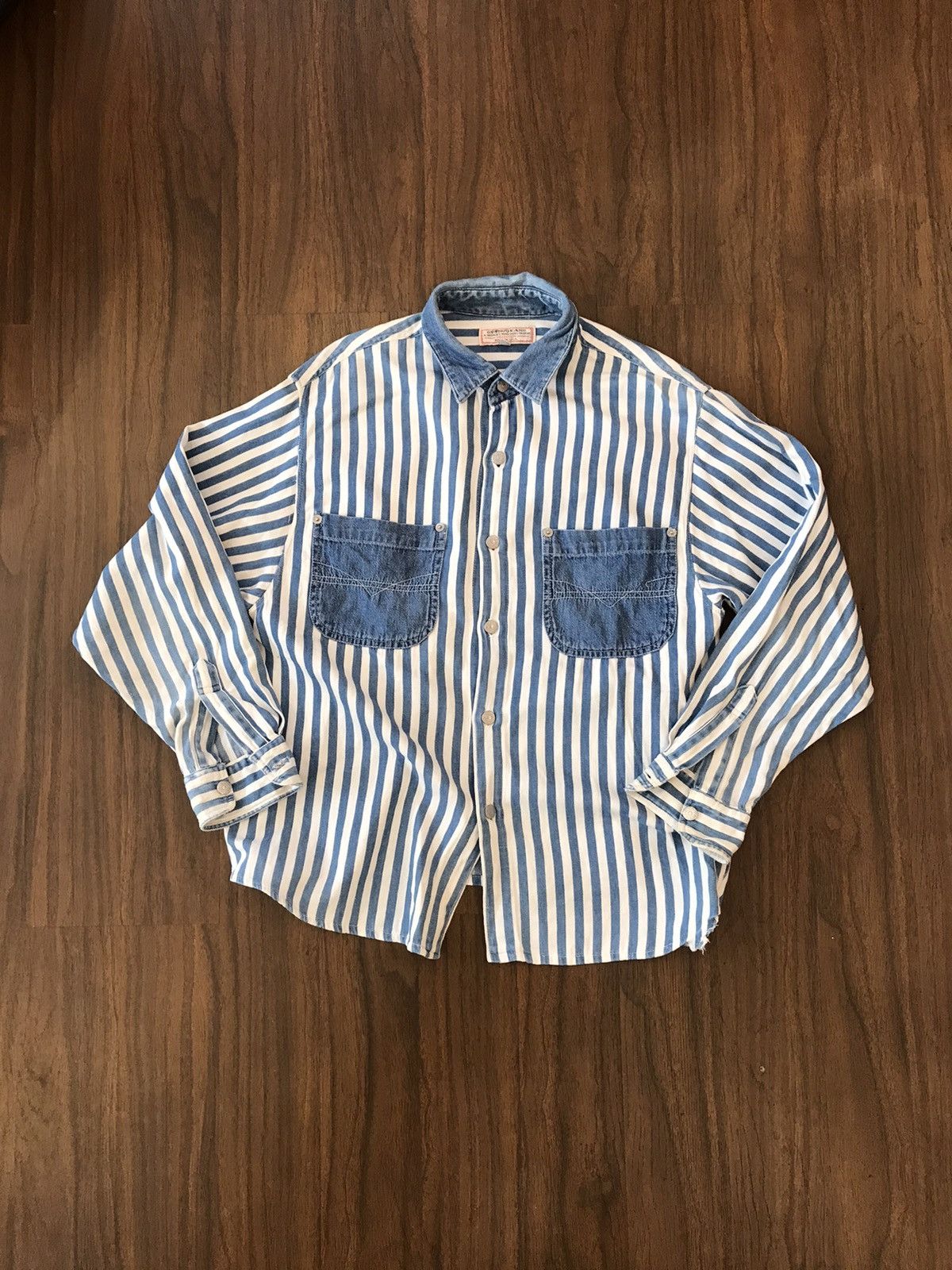 Guess Vintage guess striped denim 80s Size US M / EU 48-50 / 2 - 12 Thumbnail