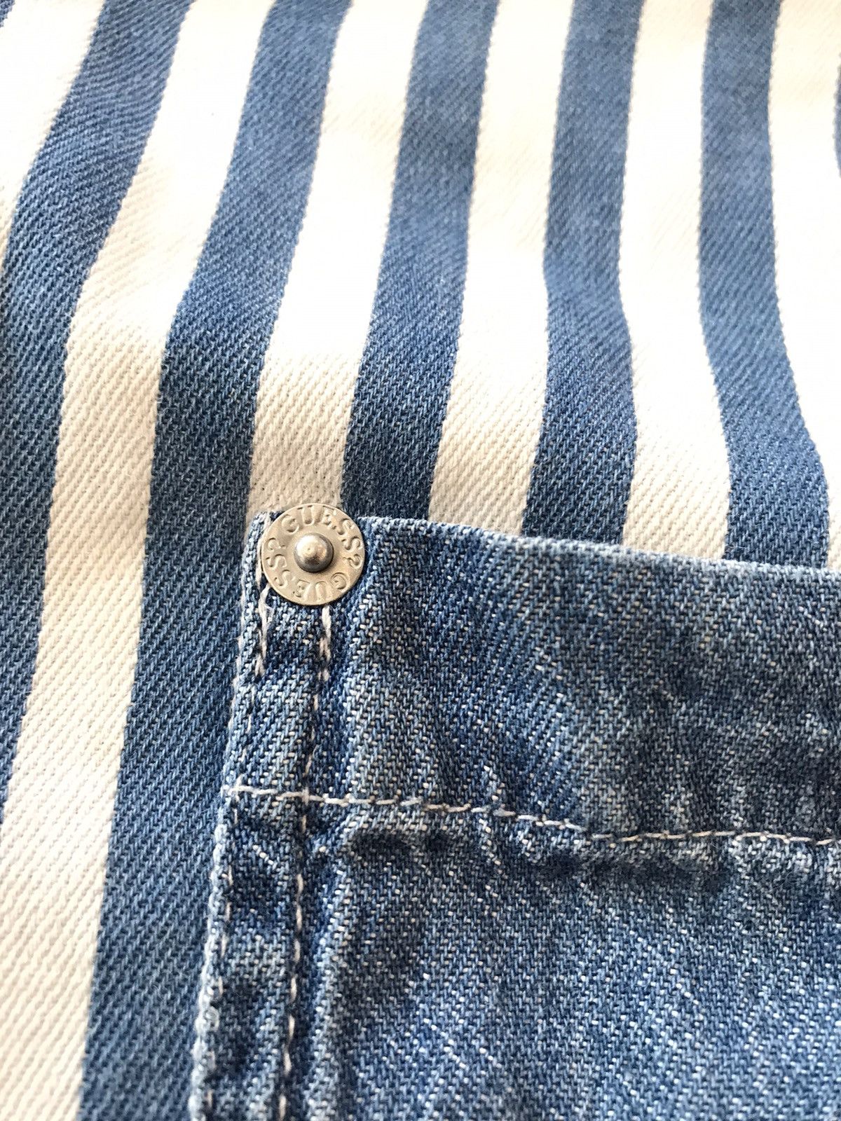 Guess Vintage guess striped denim 80s Size US M / EU 48-50 / 2 - 7 Thumbnail