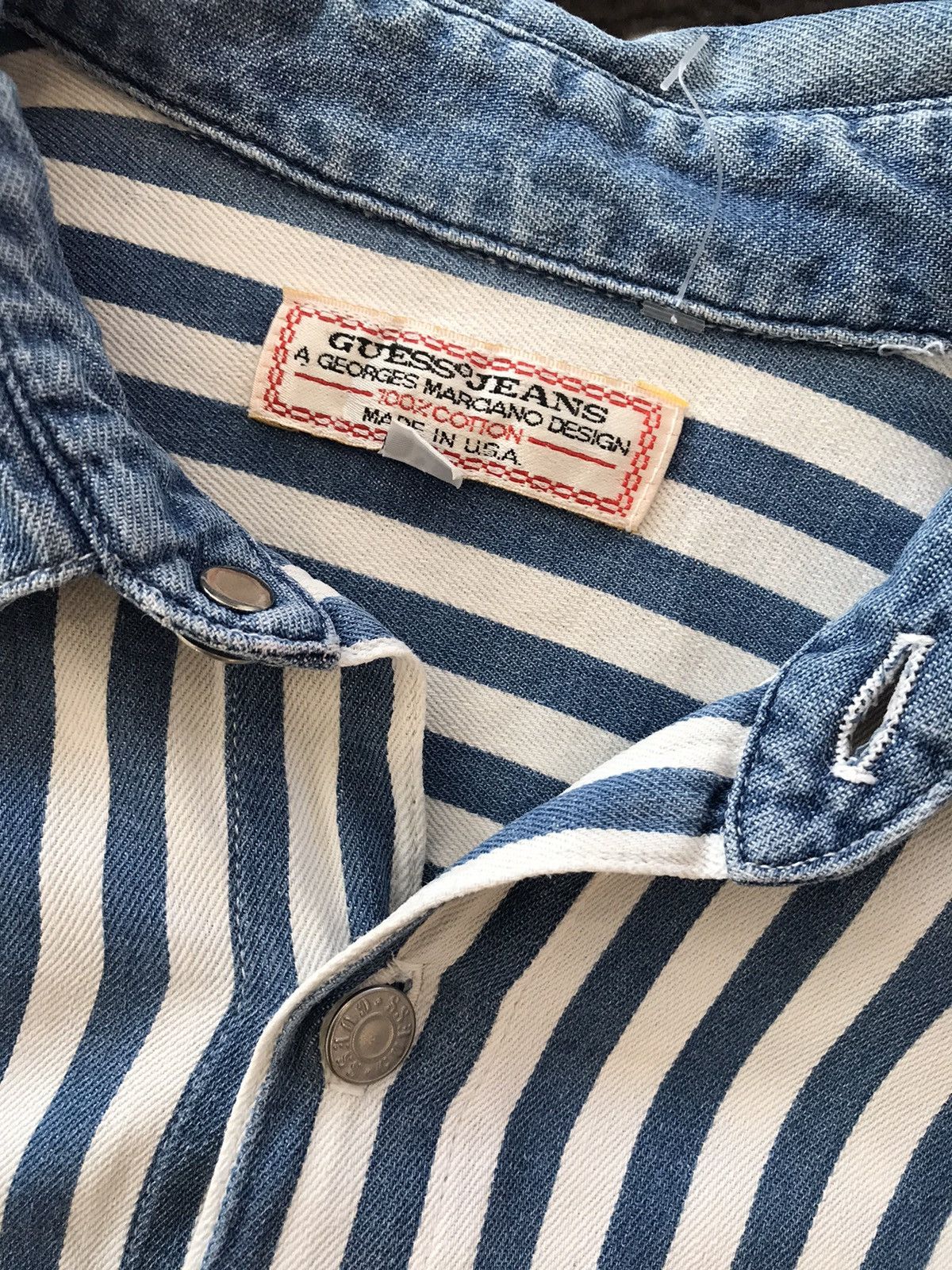 Guess Vintage guess striped denim 80s Size US M / EU 48-50 / 2 - 3 Thumbnail