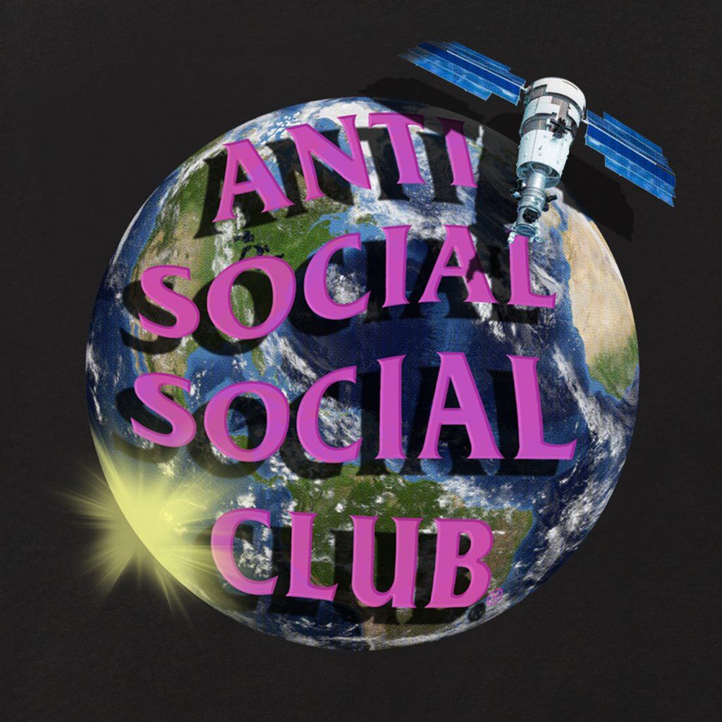 Anti Social Social Club DS ASSC satellite Worldwide Black Tee BAPE KITH FTP FOG CDG Size US XXL / EU 58 / 5 - 3 Thumbnail