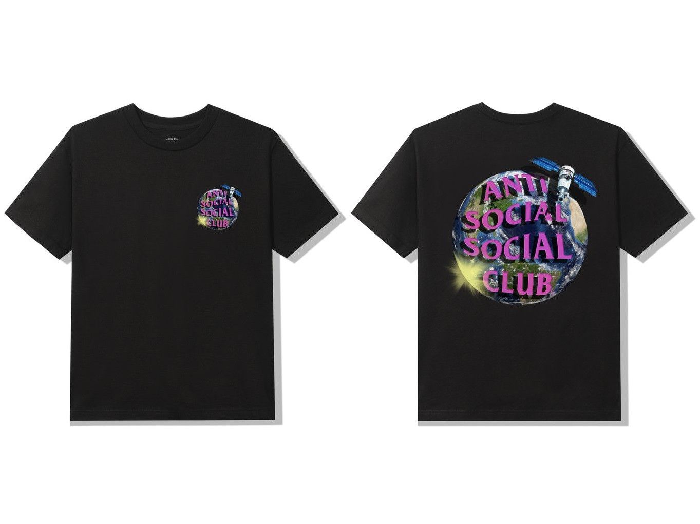 Anti Social Social Club DS ASSC satellite Worldwide Black Tee BAPE KITH FTP FOG CDG Size US XXL / EU 58 / 5 - 1 Thumbnail