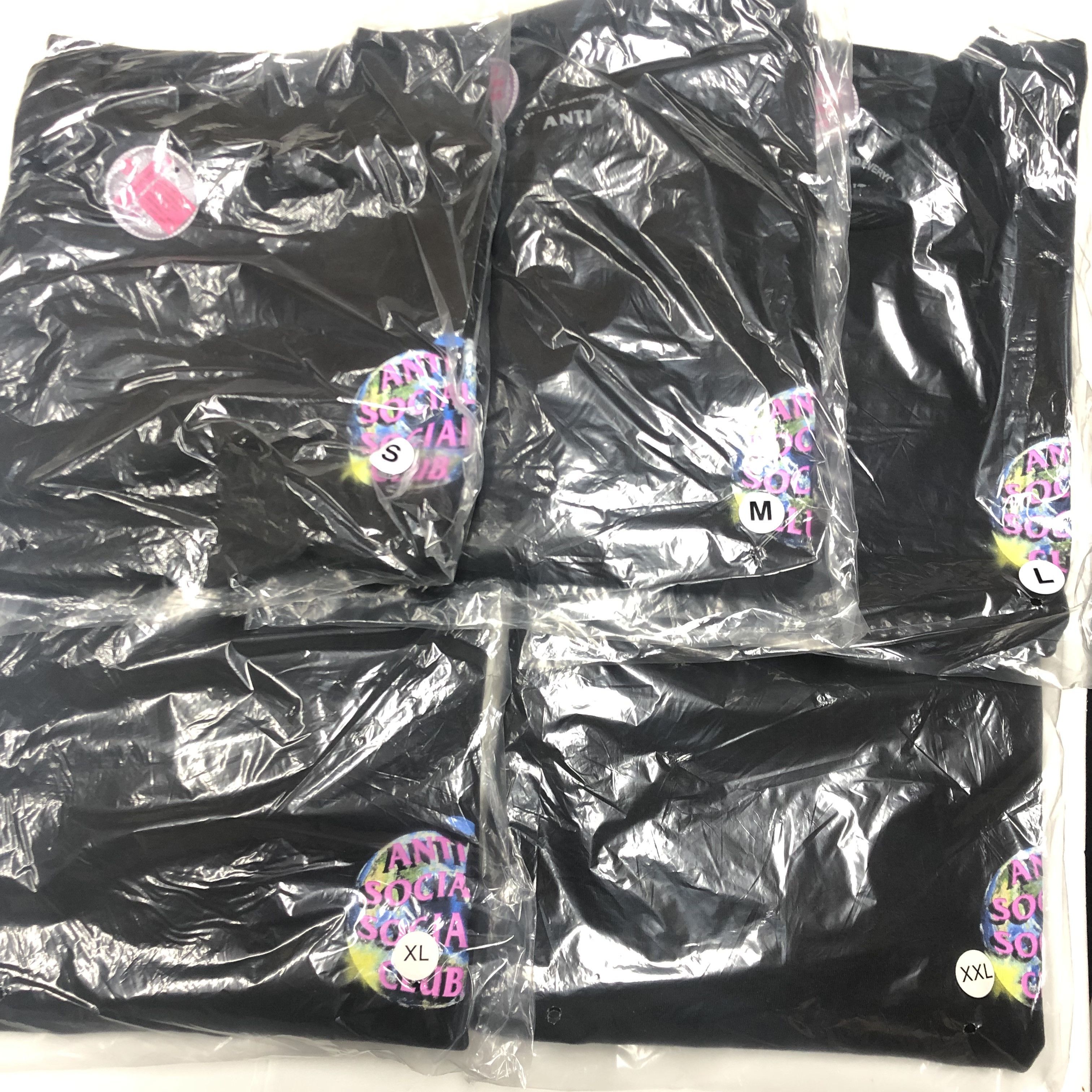 Anti Social Social Club DS ASSC satellite Worldwide Black Tee BAPE KITH FTP FOG CDG Size US XXL / EU 58 / 5 - 7 Thumbnail