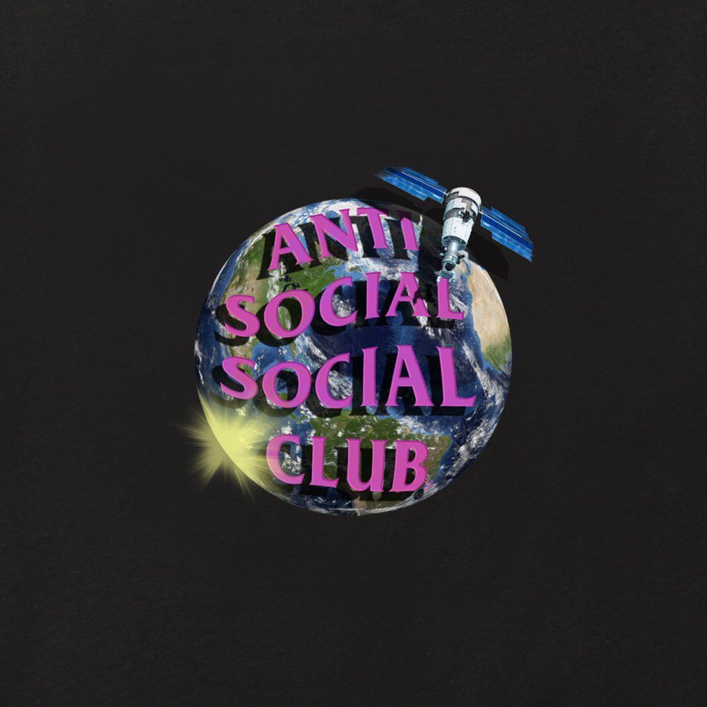 Anti Social Social Club DS ASSC satellite Worldwide Black Tee BAPE KITH FTP FOG CDG Size US XXL / EU 58 / 5 - 5 Thumbnail