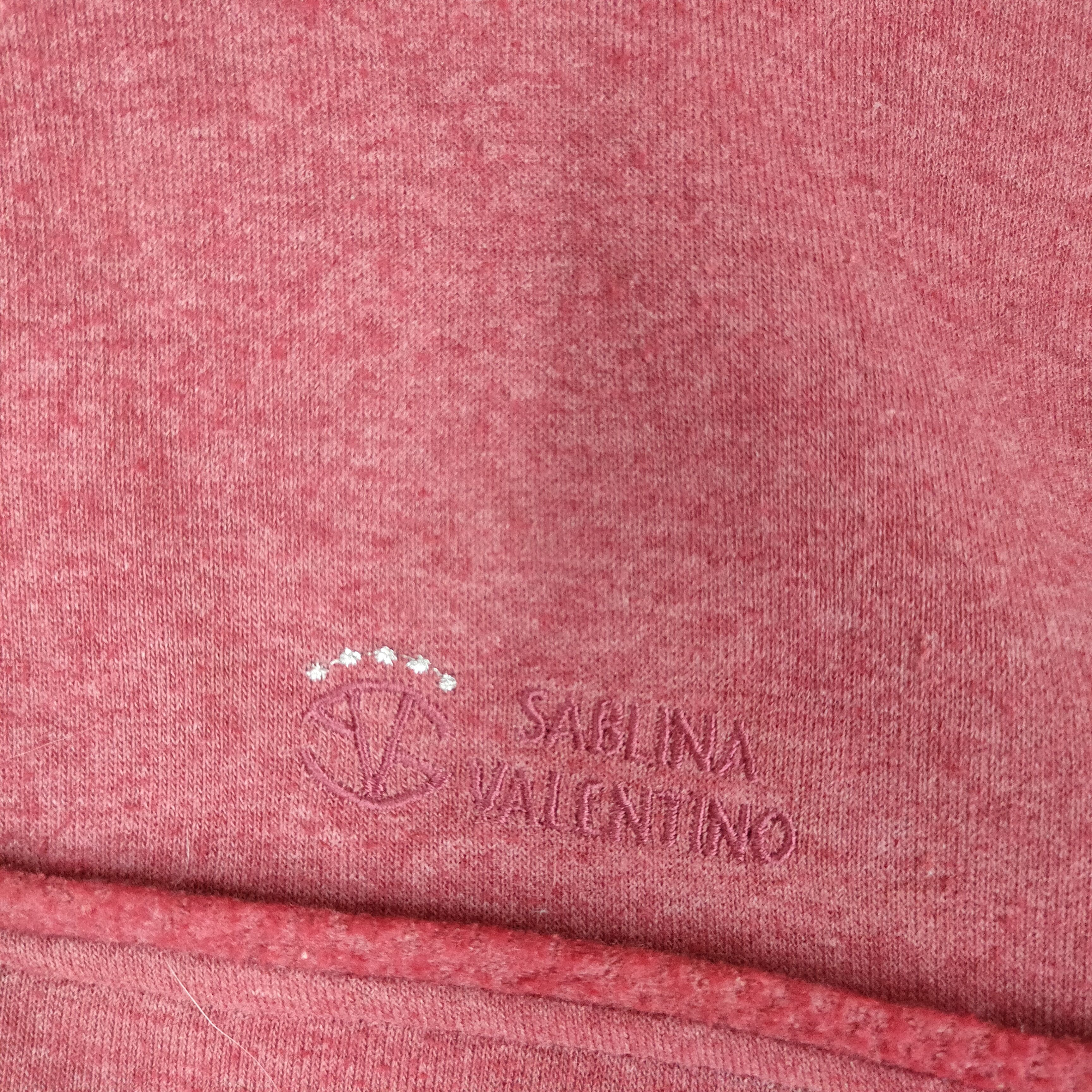 Vintage SABLINA VALENTINO Embroidery Spellout Neck Zipper Sweater Size US M / EU 48-50 / 2 - 2 Thumbnail