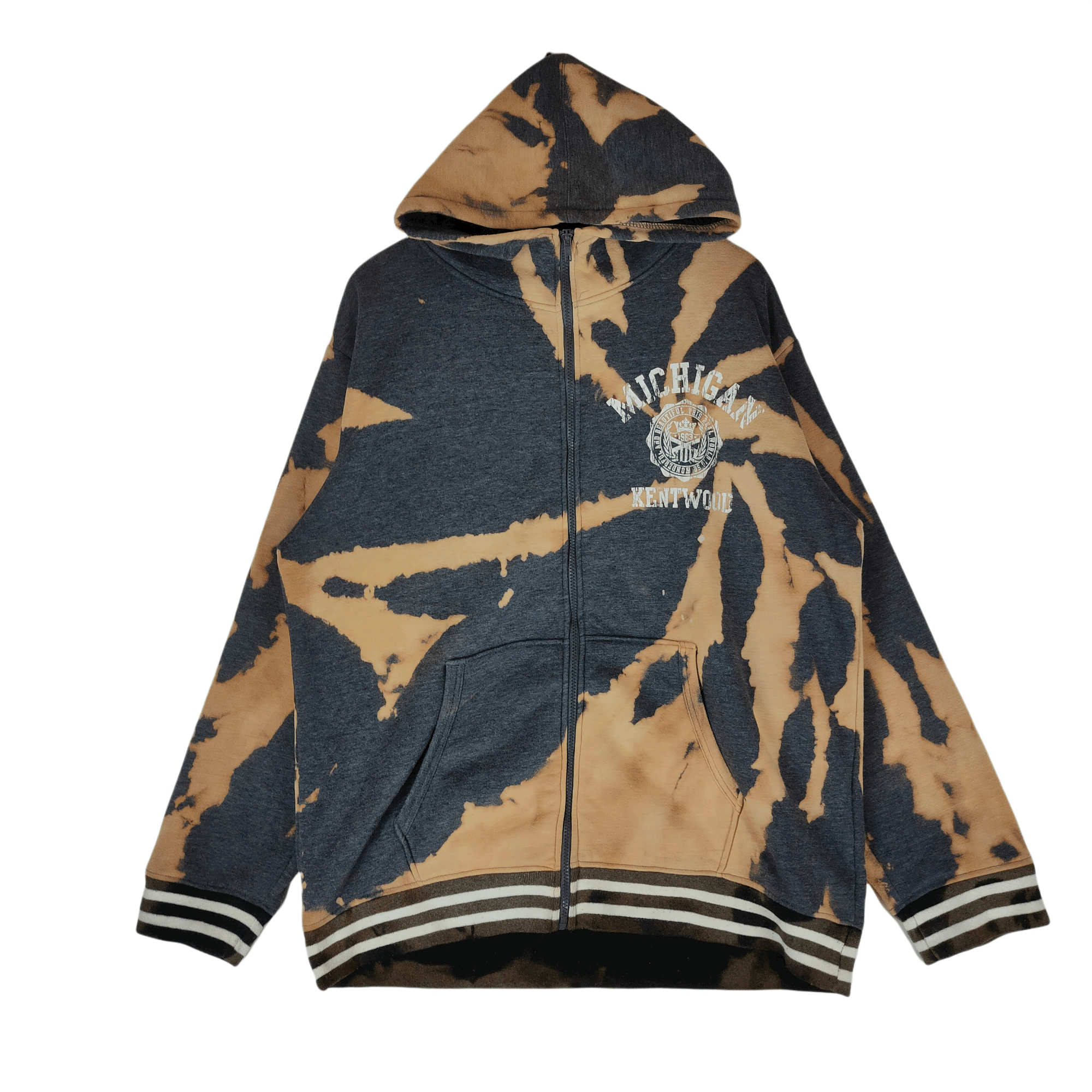Vintage MICHIGAN KENTWOOD Custom Bleach Wash Fleece Inside Jacket Size US XXL / EU 58 / 5 - 1 Thumbnail