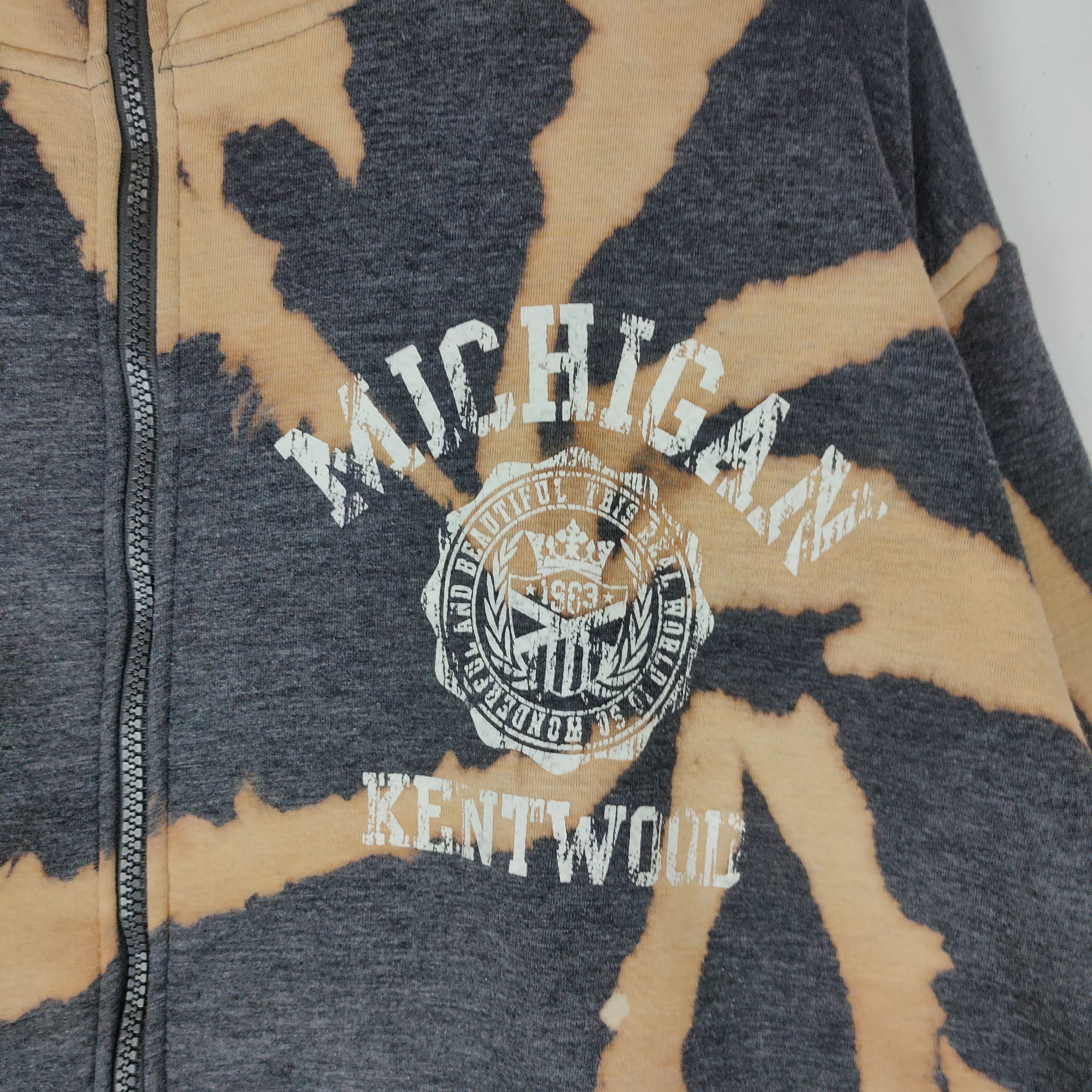 Vintage MICHIGAN KENTWOOD Custom Bleach Wash Fleece Inside Jacket Size US XXL / EU 58 / 5 - 3 Thumbnail